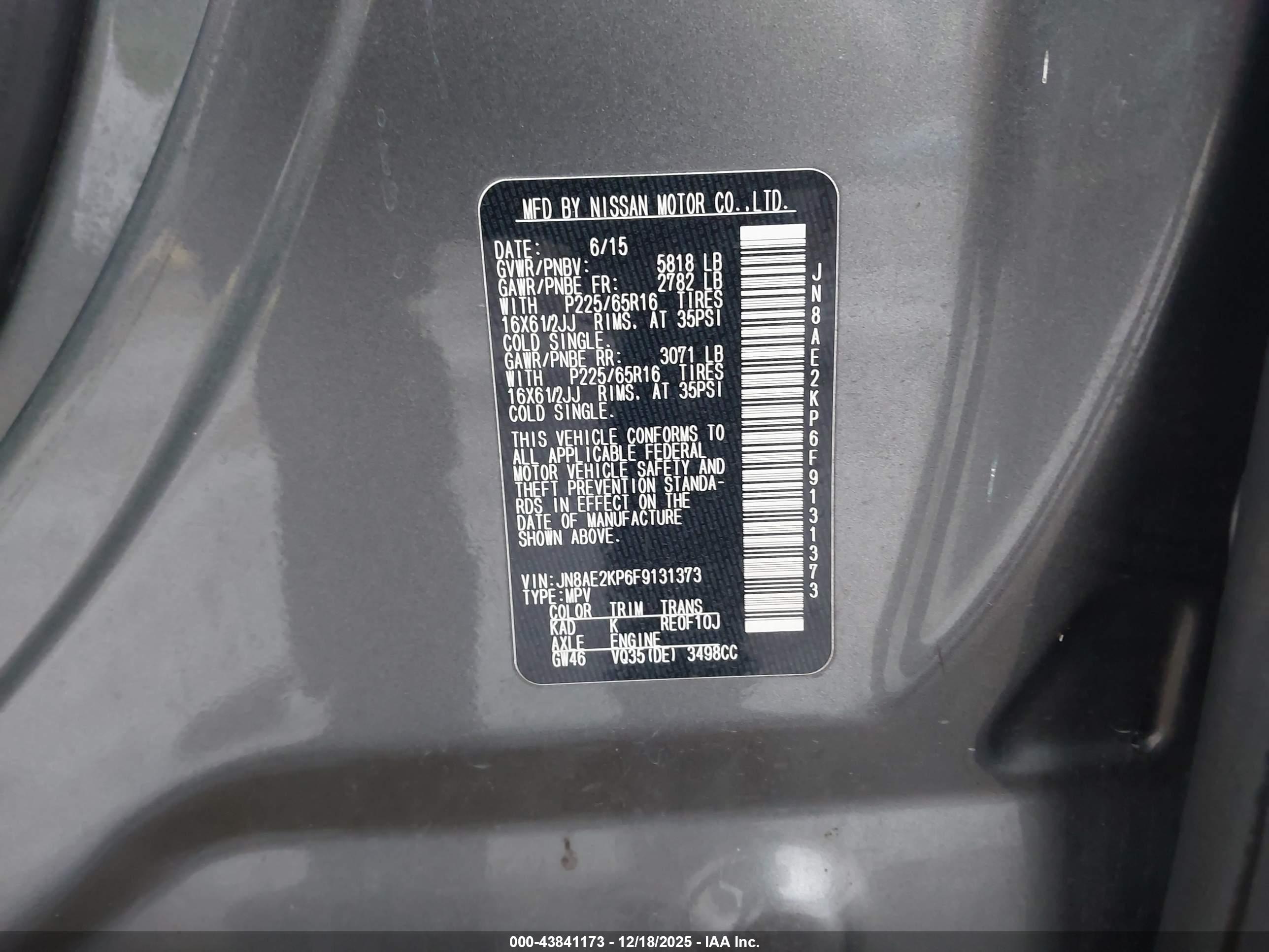 NISSAN QUEST image 9