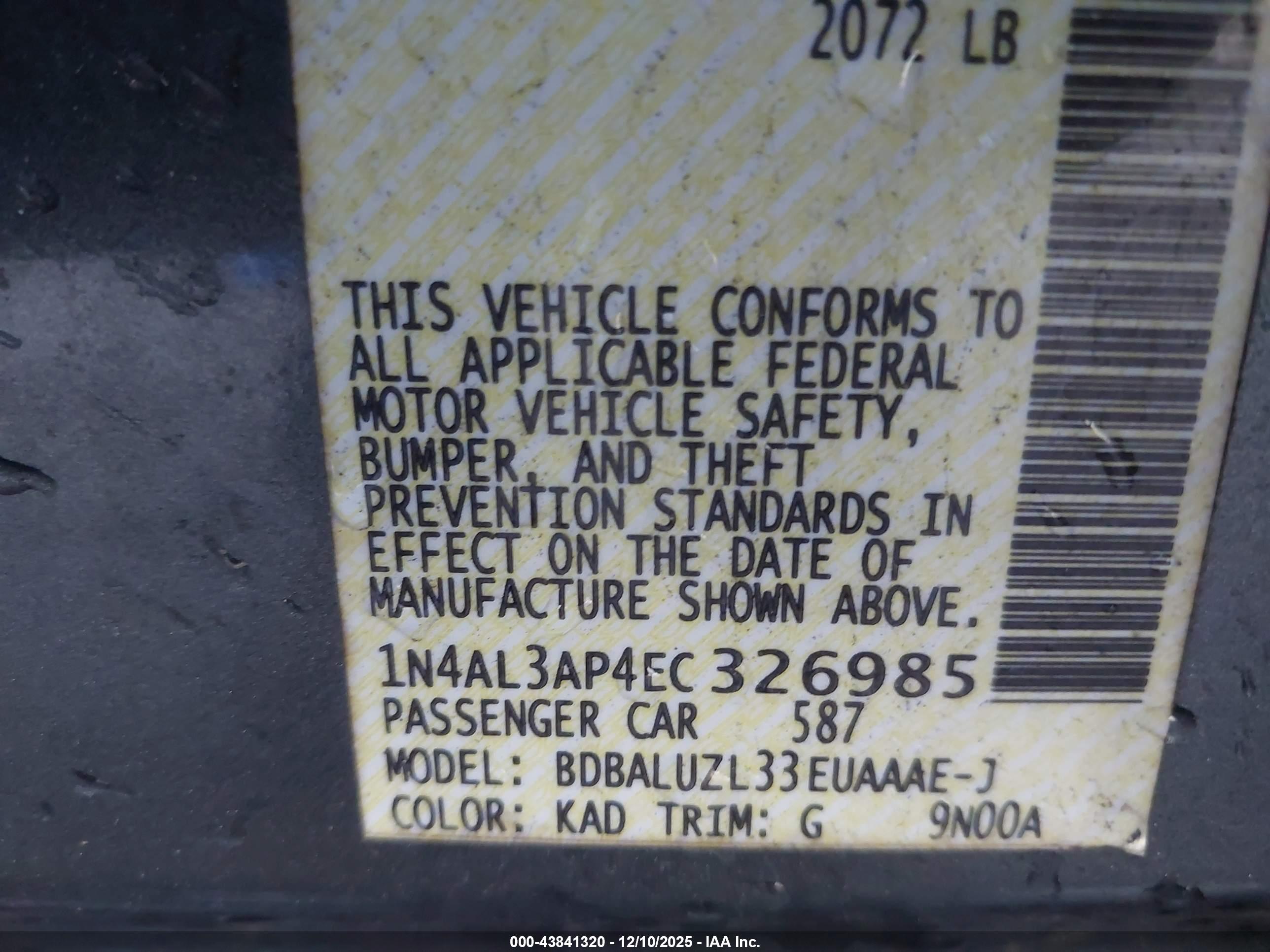 NISSAN ALTIMA image 9