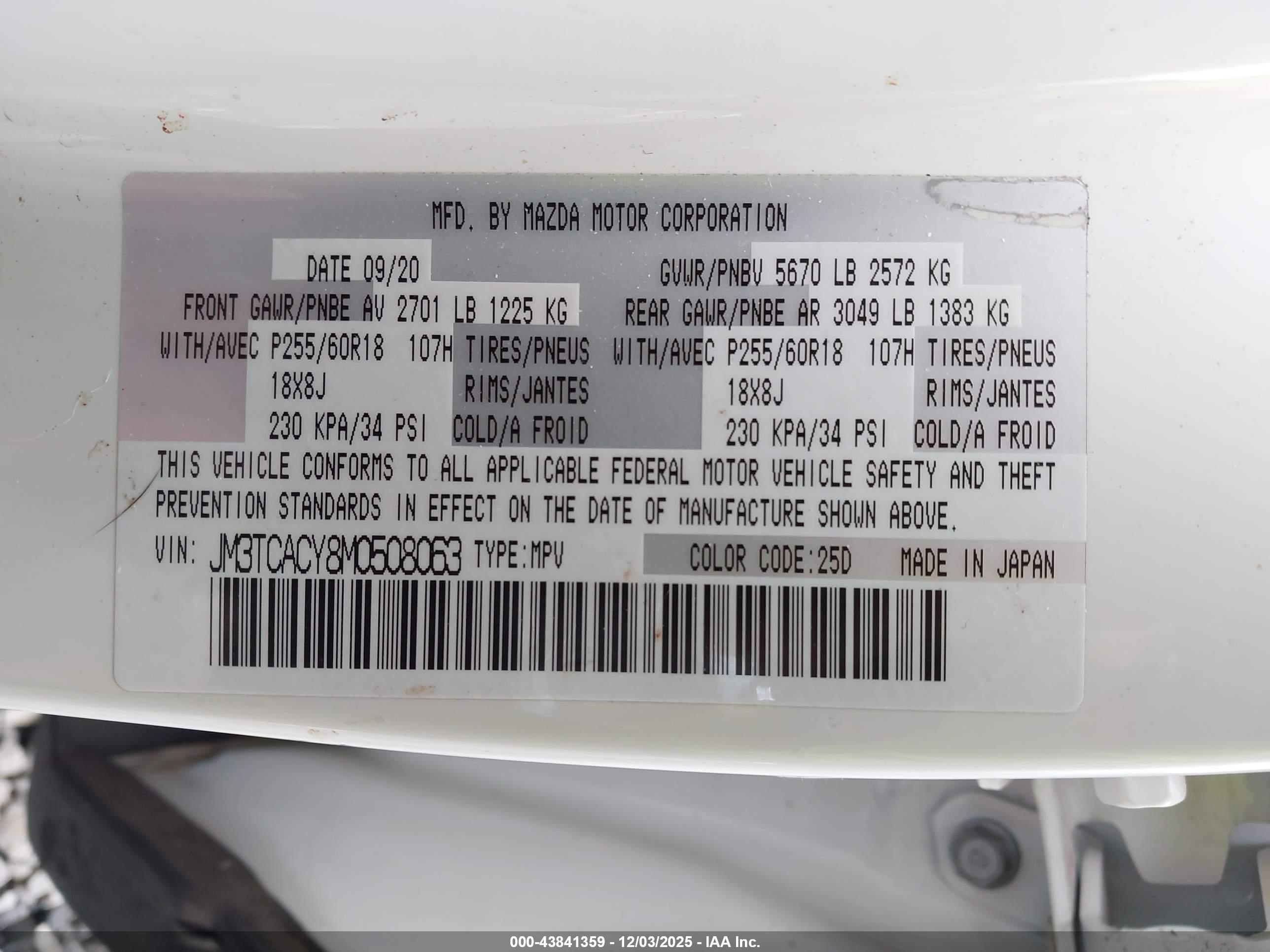 MAZDA CX-9 image 9