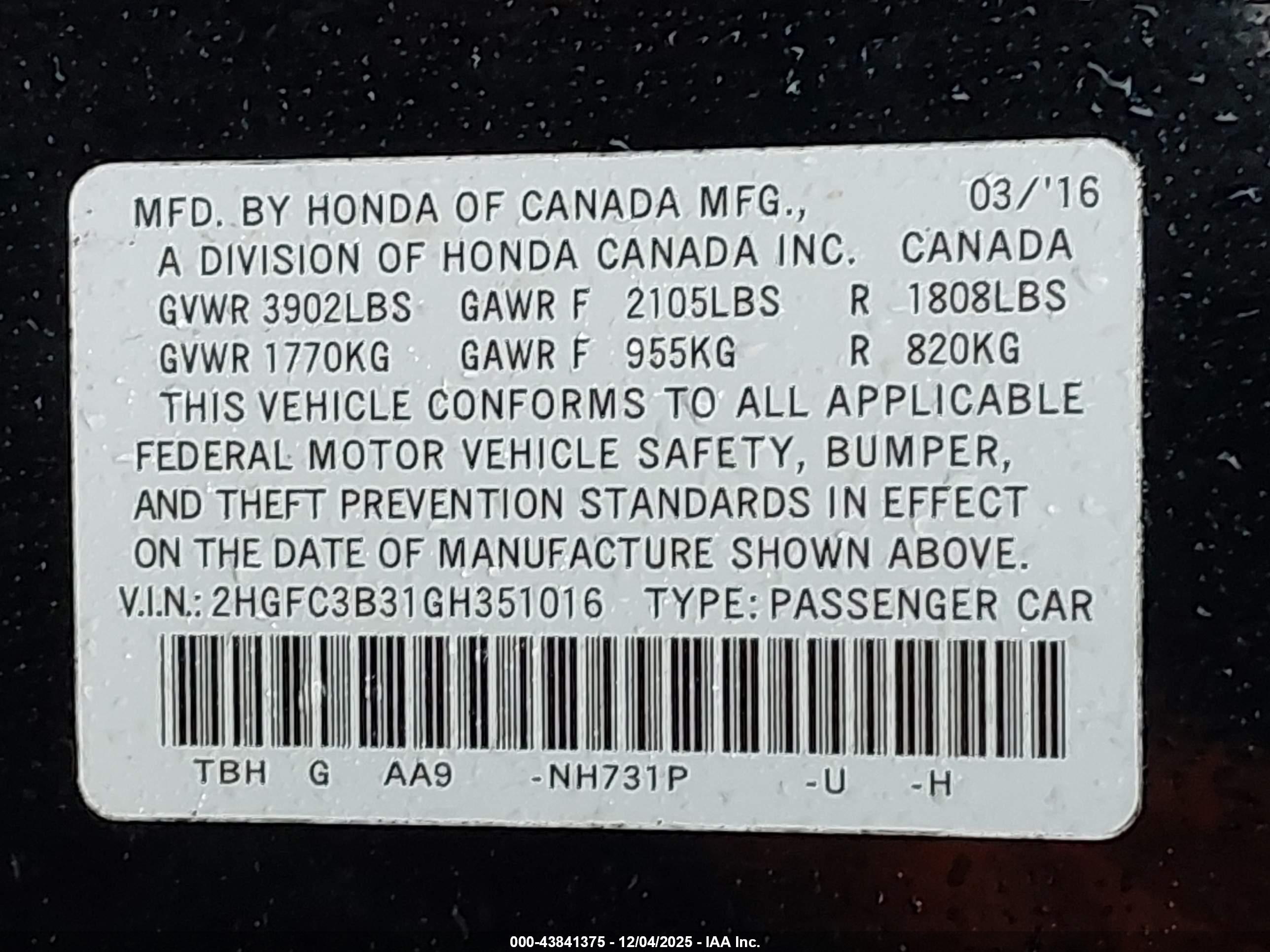 HONDA CIVIC image 9