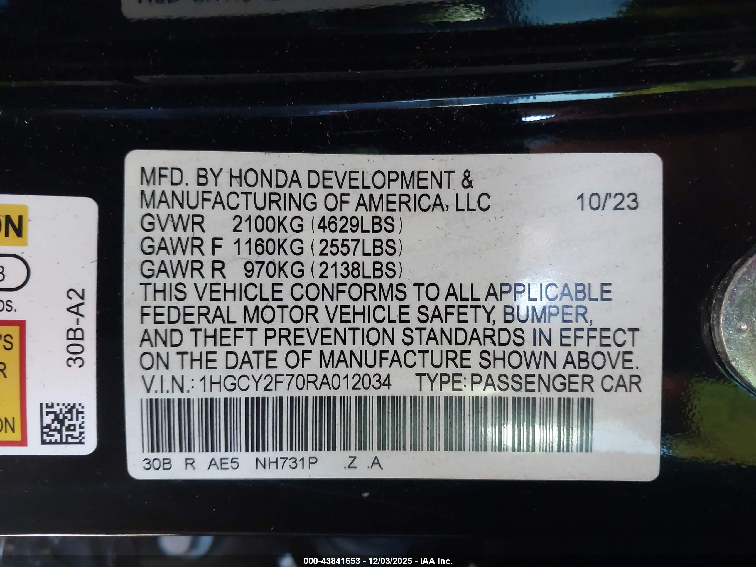 HONDA ACCORD image 9