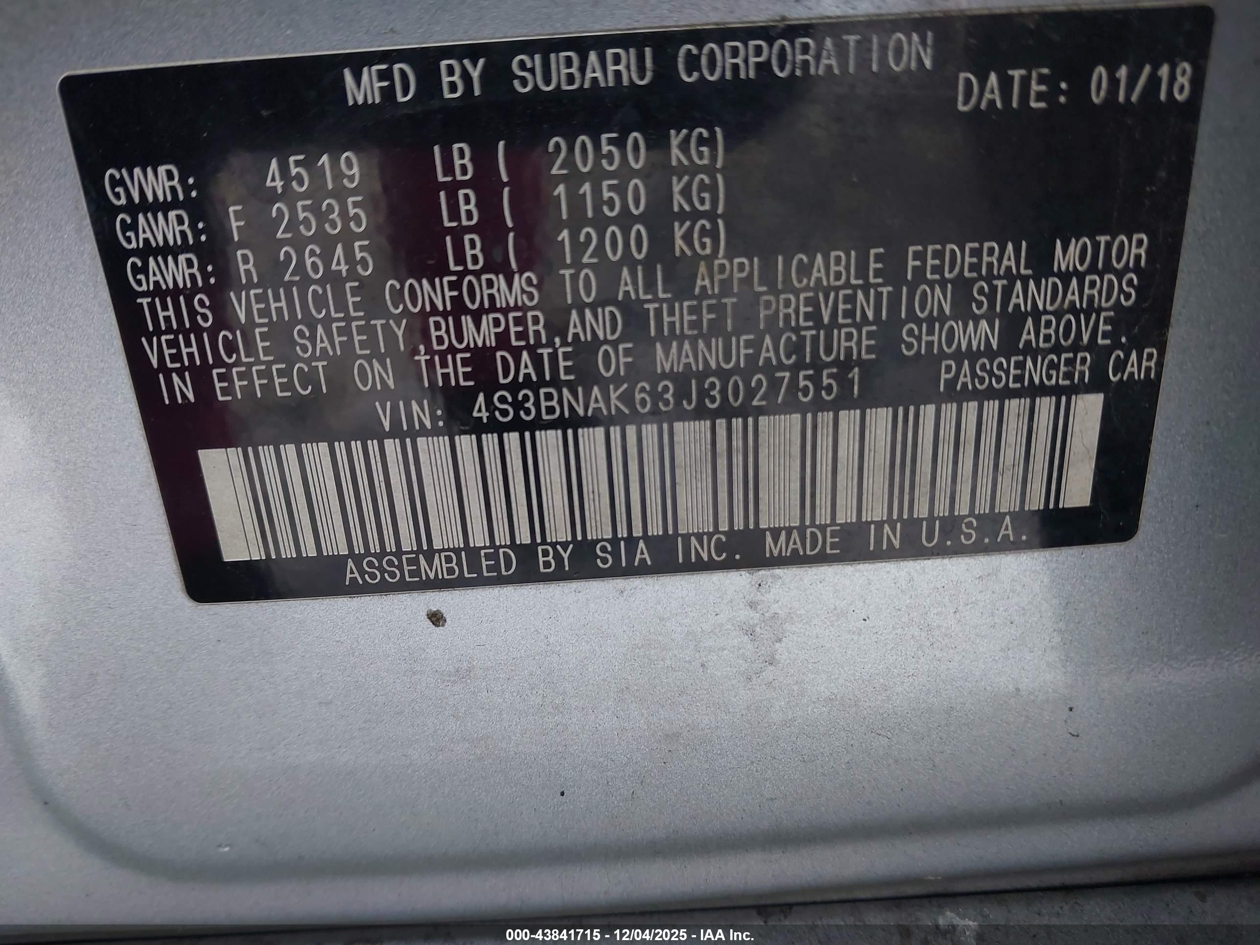SUBARU LEGACY image 9