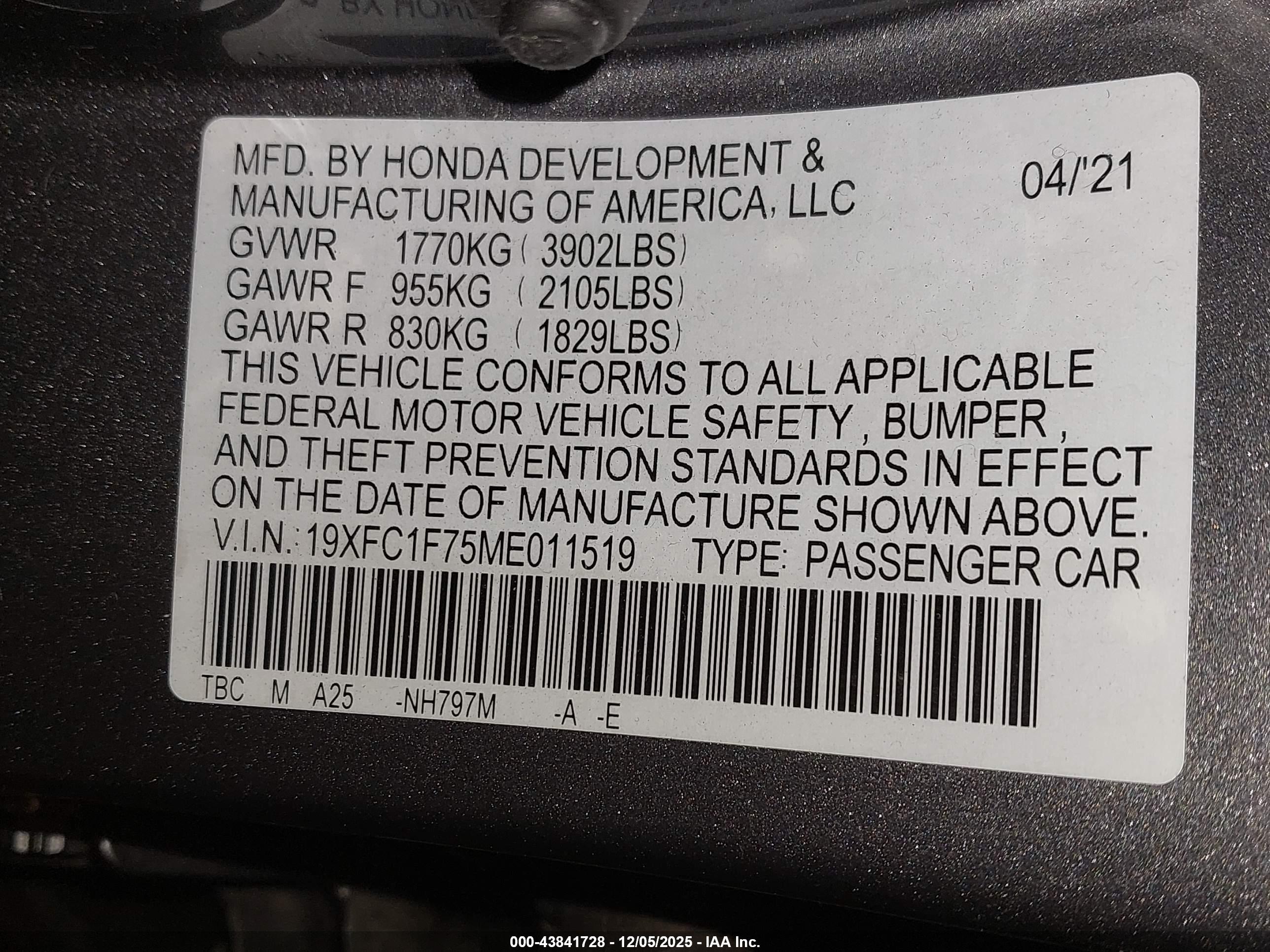 HONDA CIVIC image 9