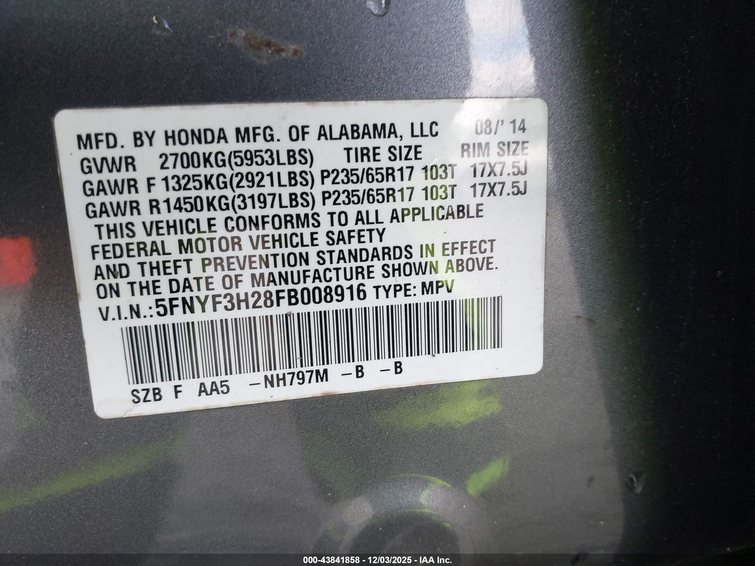 HONDA PILOT image 9