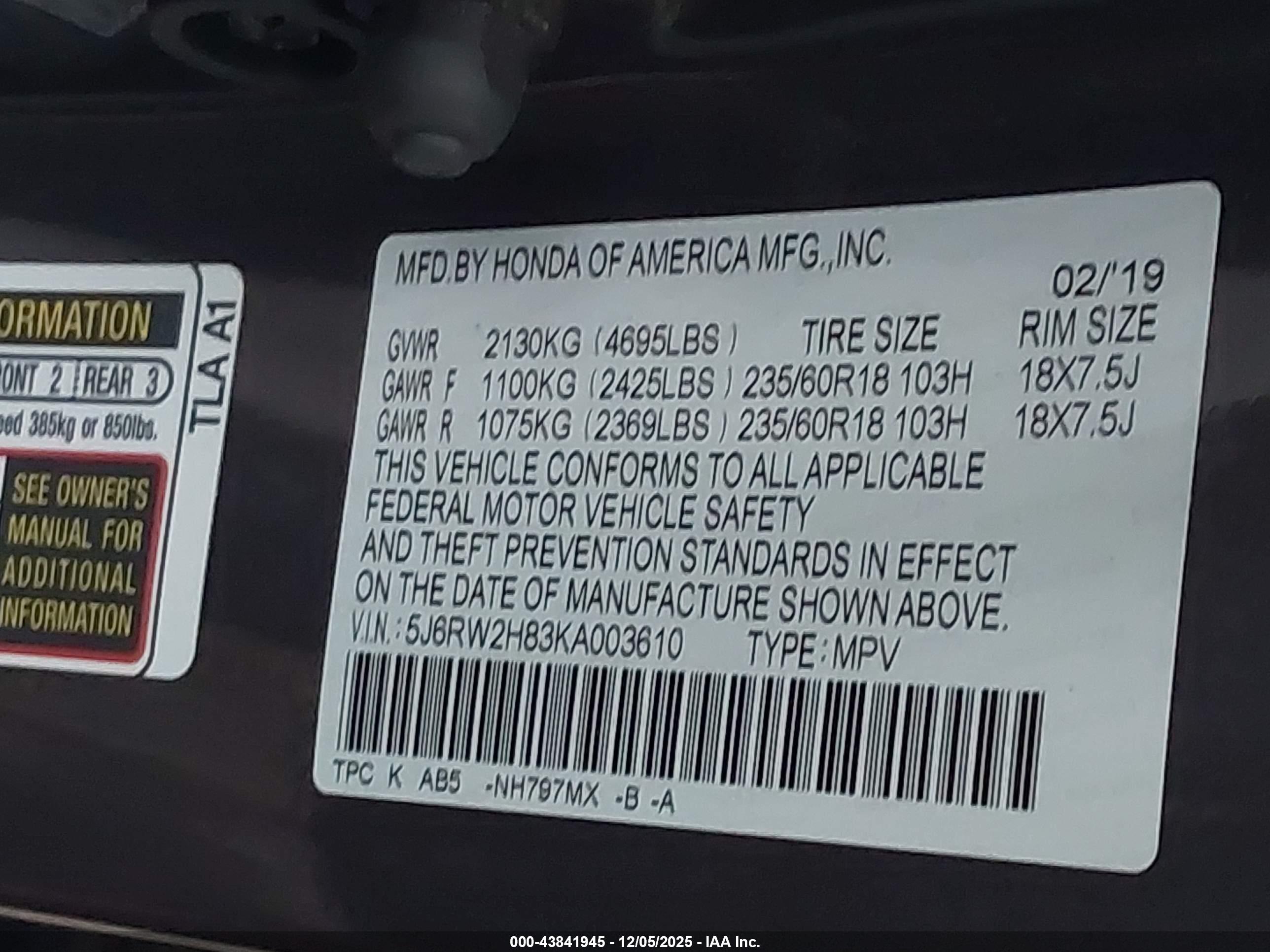 HONDA CR-V image 9