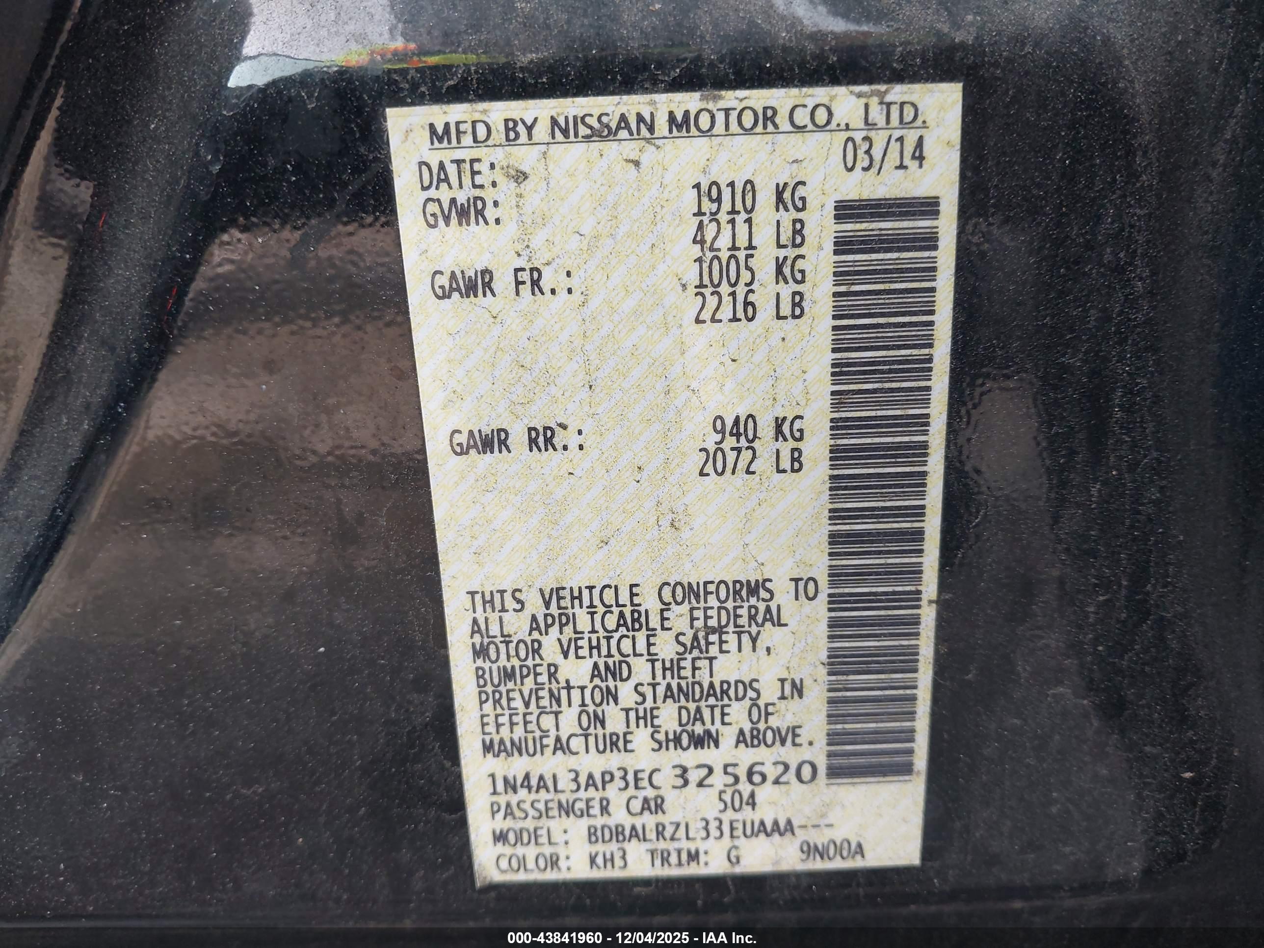 NISSAN ALTIMA image 9