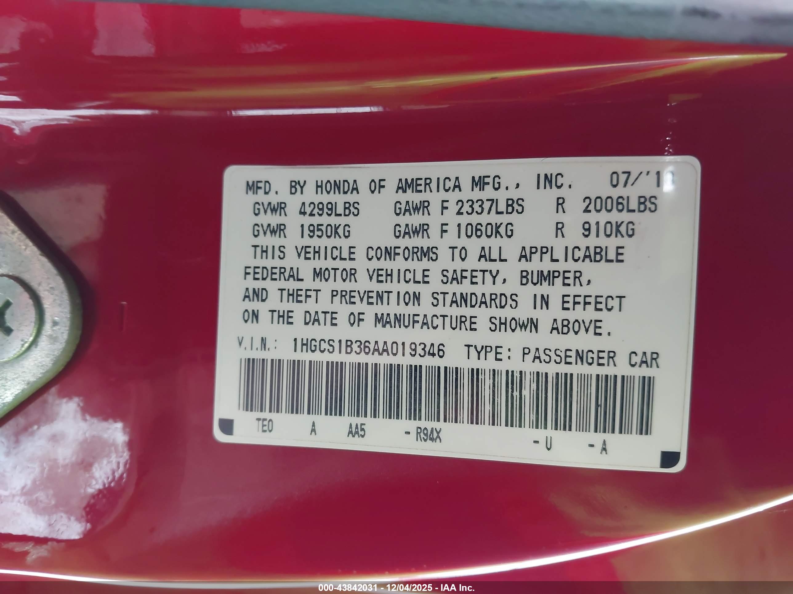 HONDA ACCORD image 9