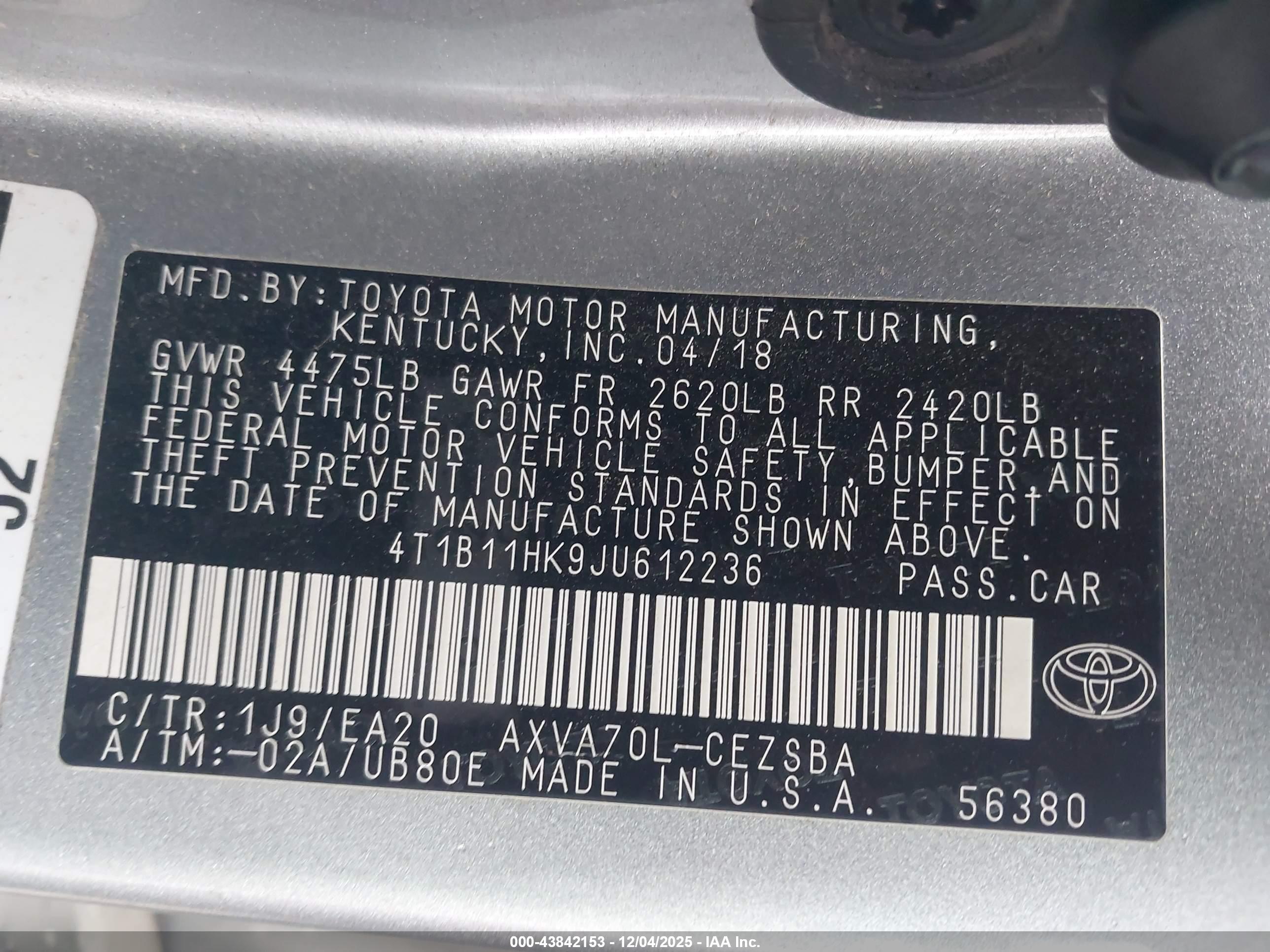 TOYOTA CAMRY image 9