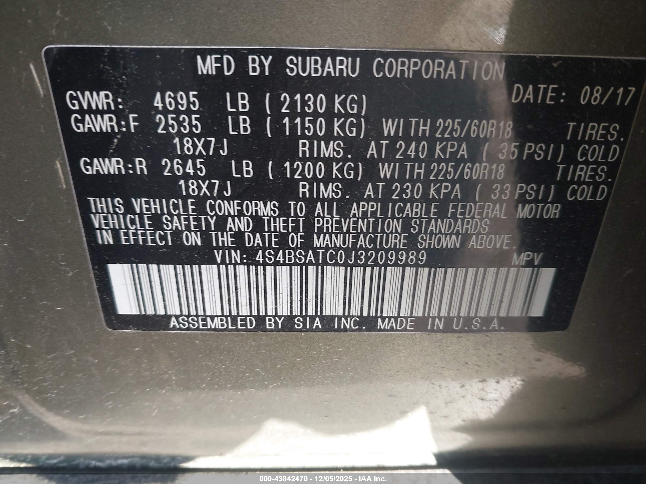 SUBARU OUTBACK image 9