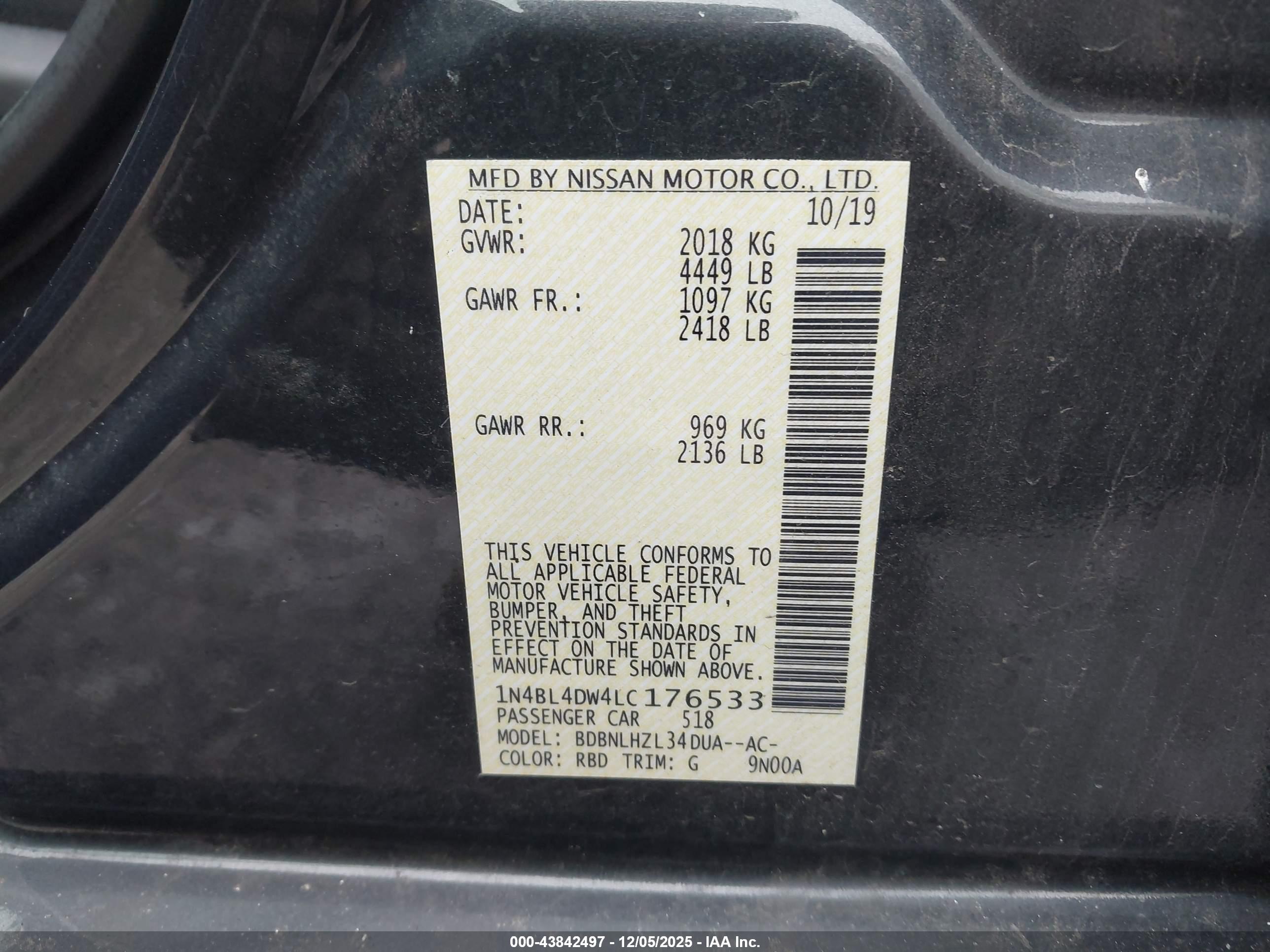 NISSAN ALTIMA image 9