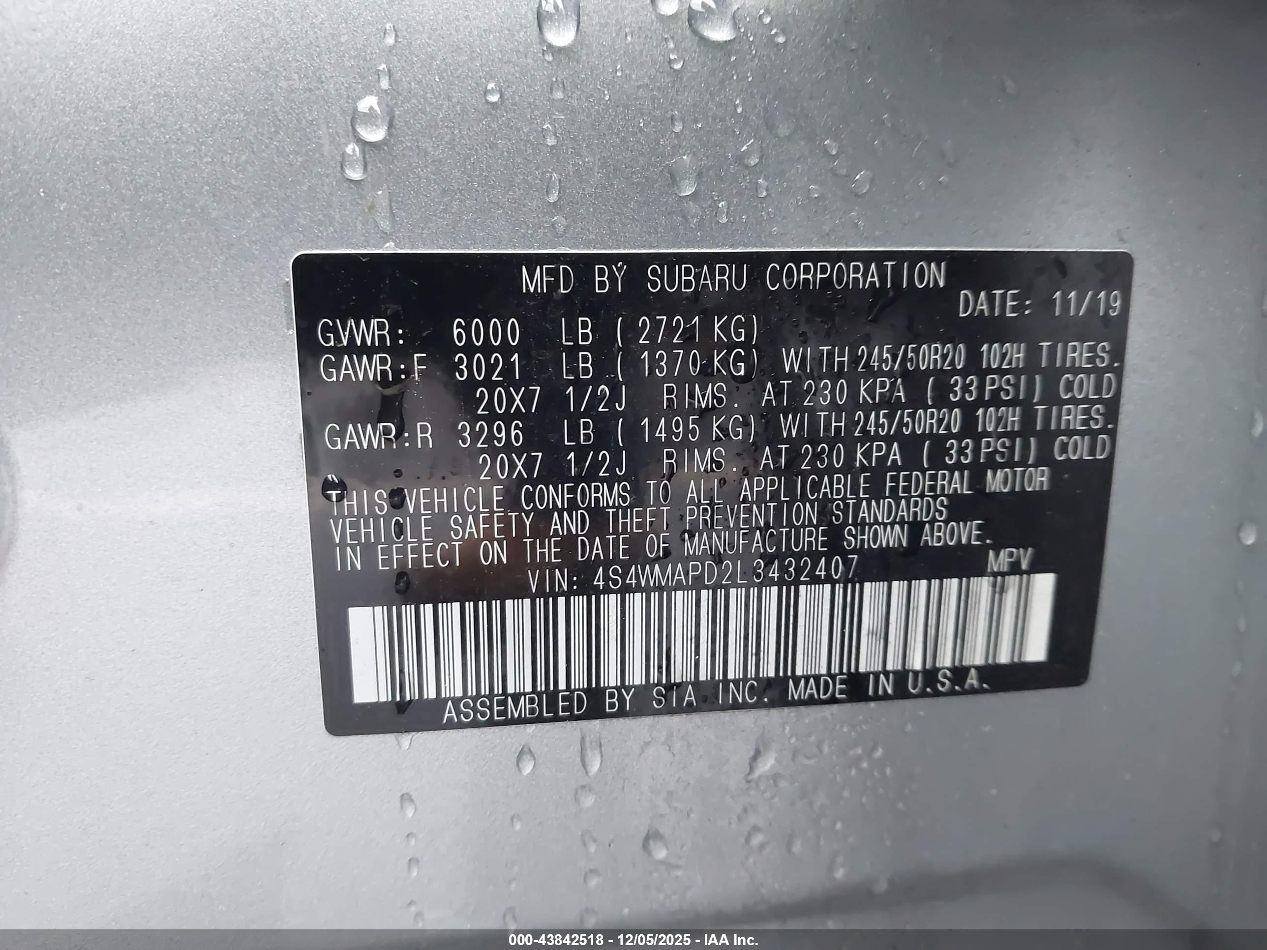 SUBARU ASCENT image 9