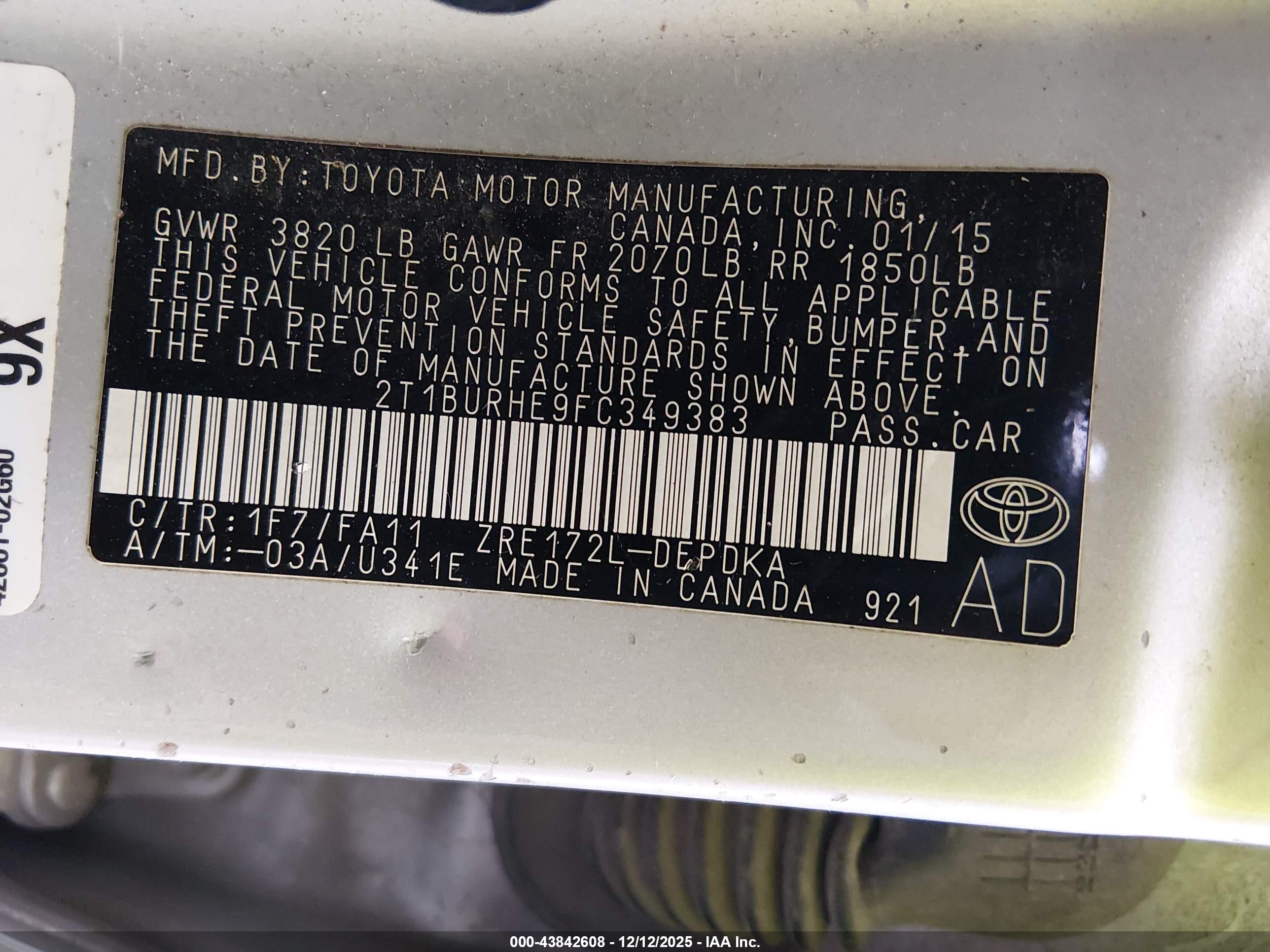 TOYOTA COROLLA image 9