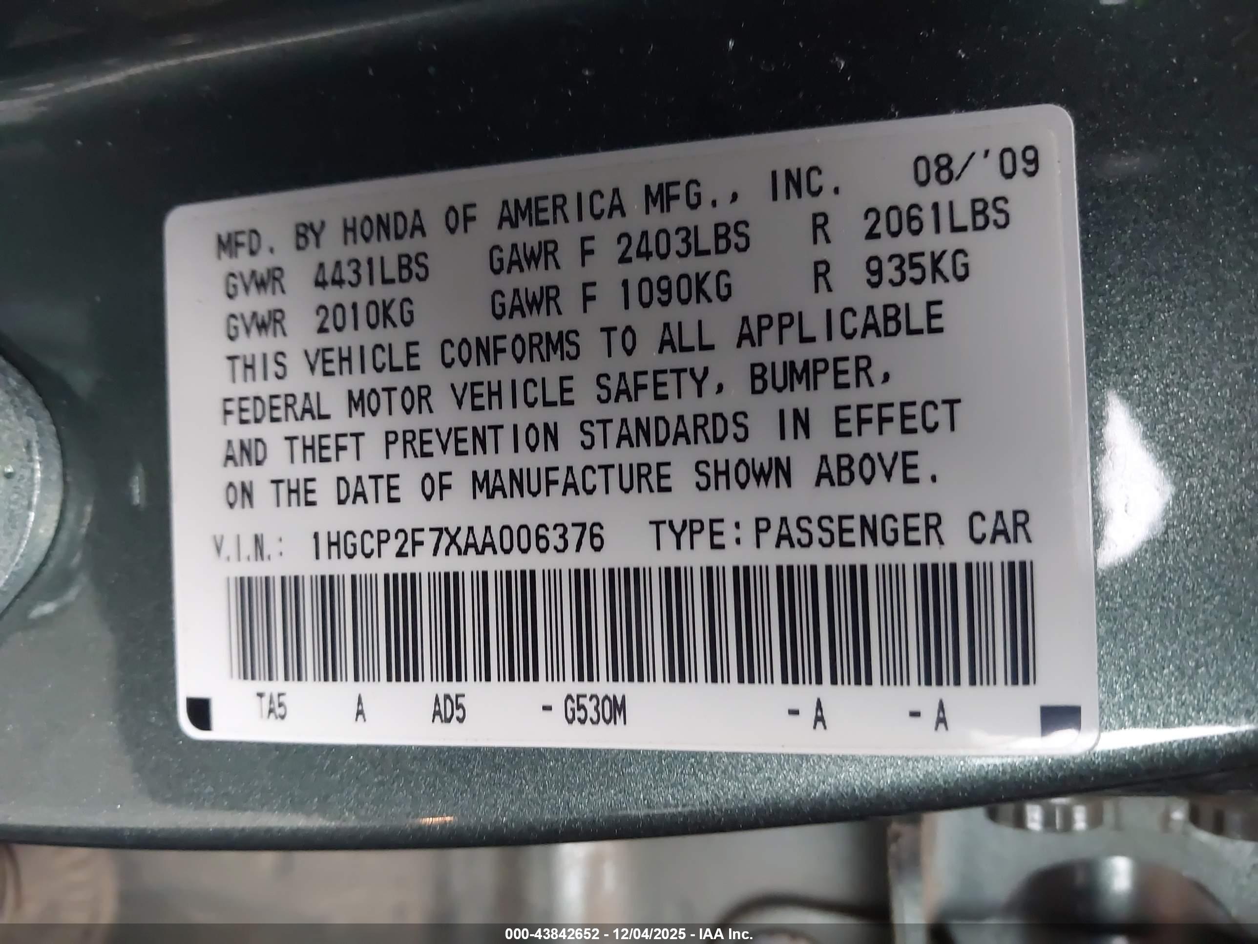 HONDA ACCORD image 9
