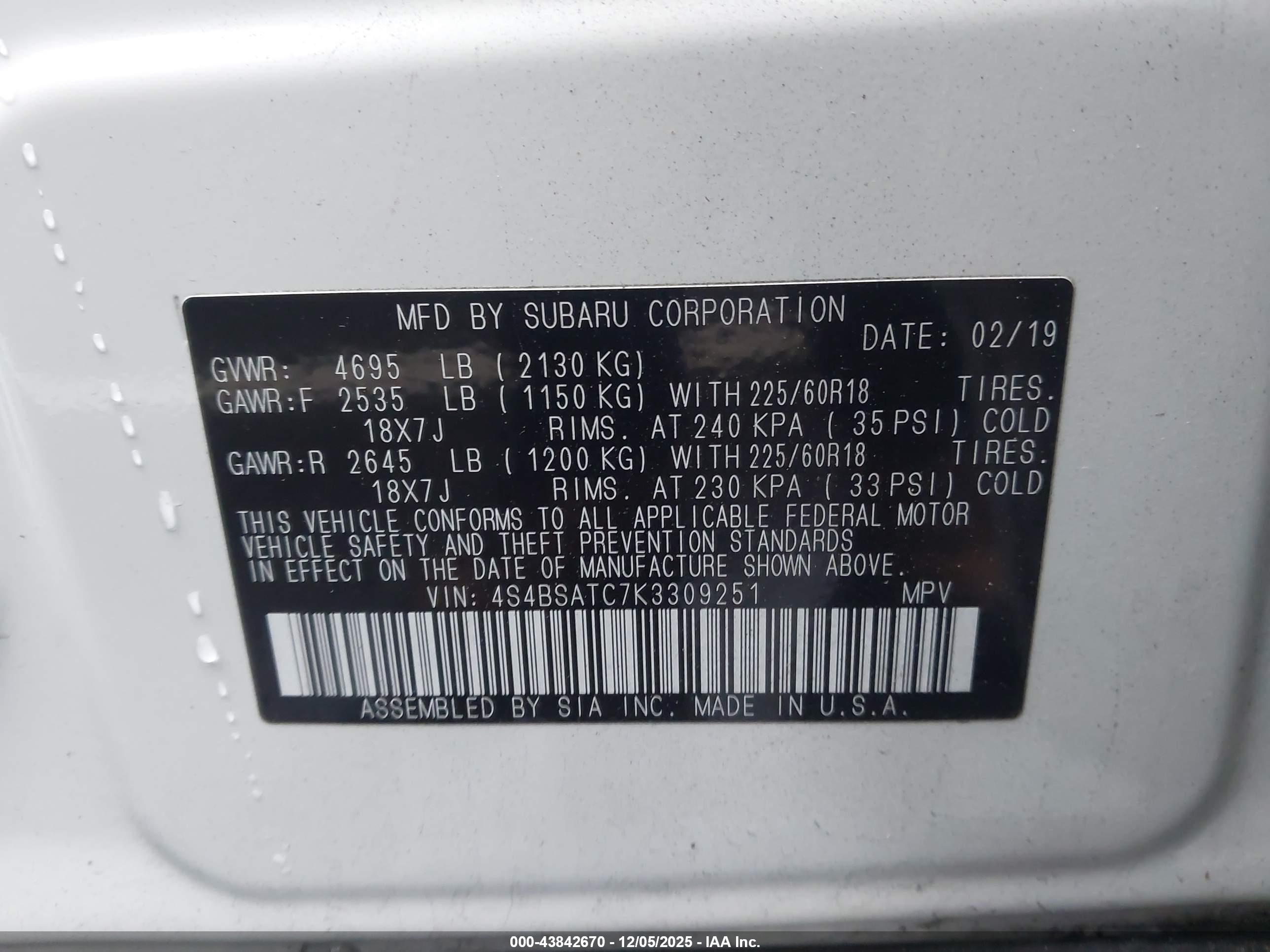 SUBARU OUTBACK image 9