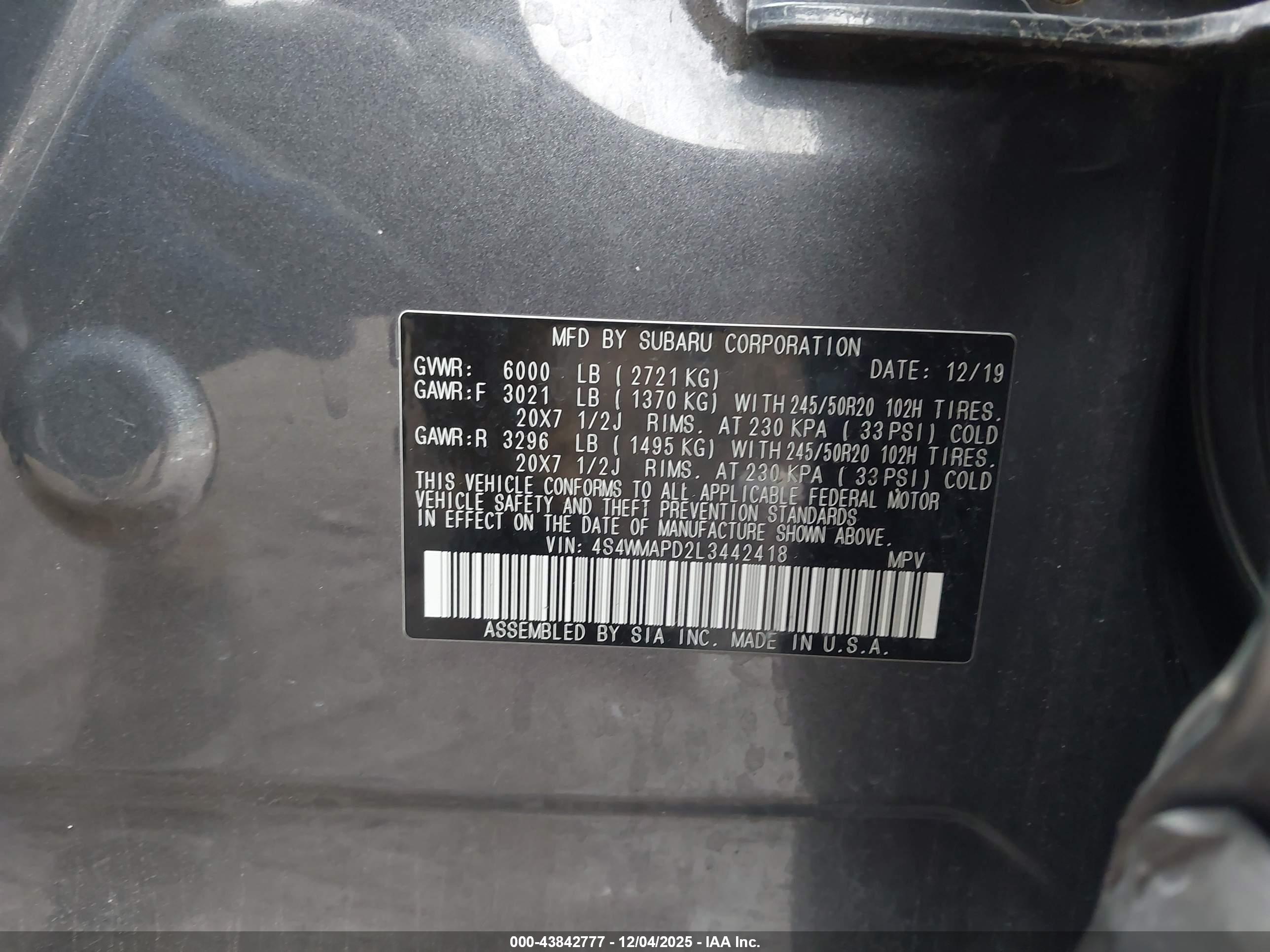 SUBARU ASCENT image 9