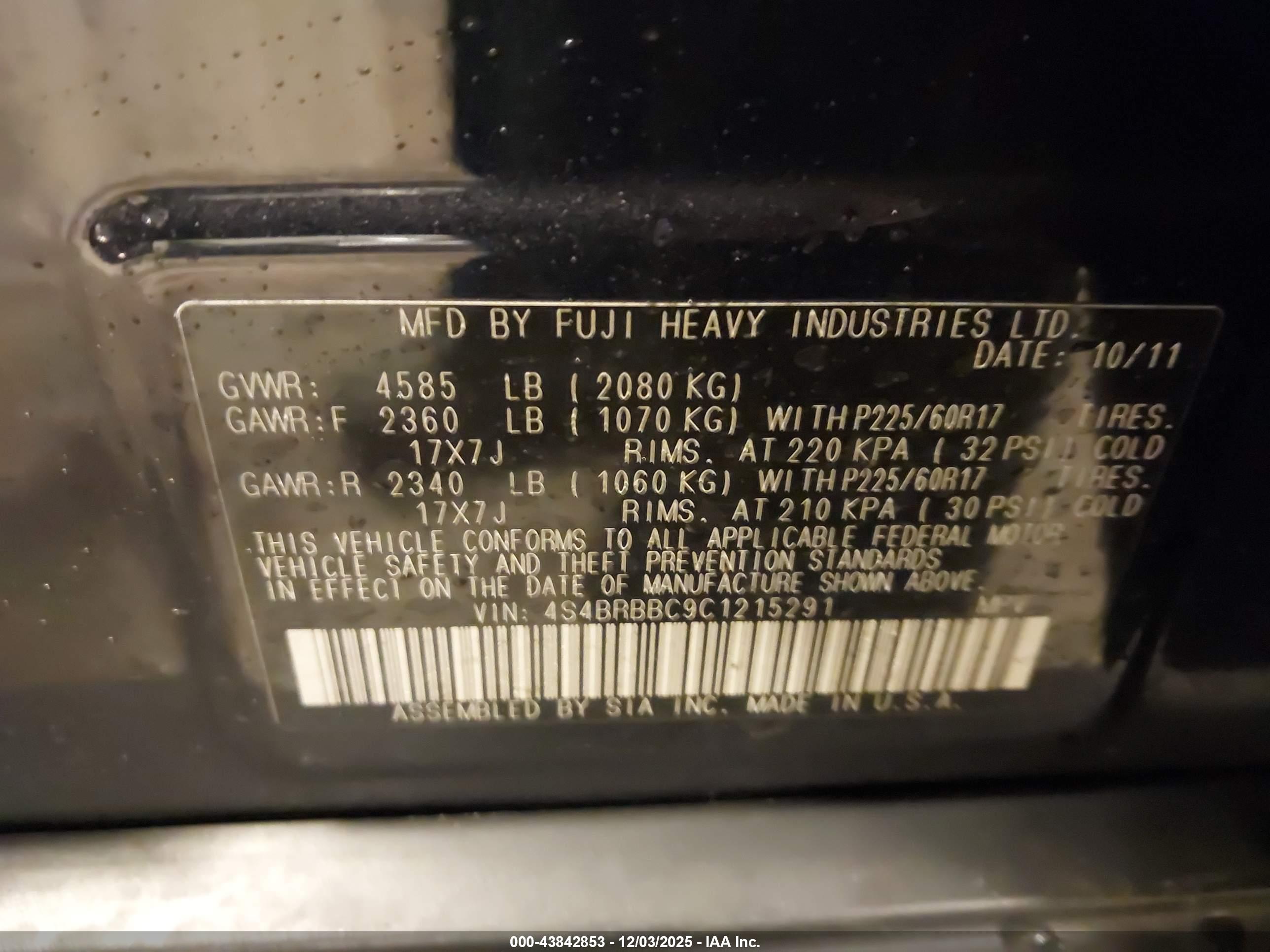 SUBARU OUTBACK image 9
