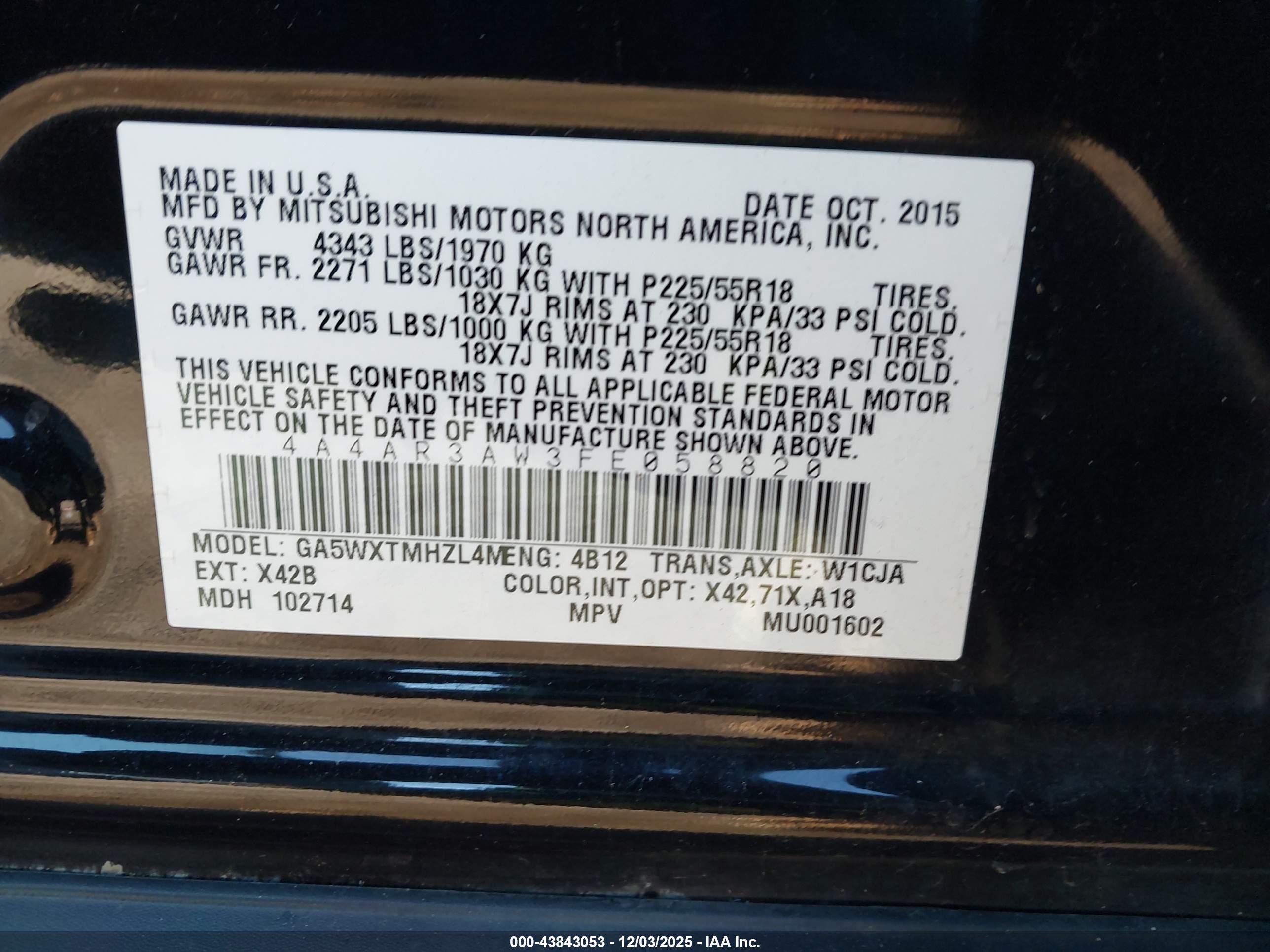 MITSUBISHI OUTLANDER image 9