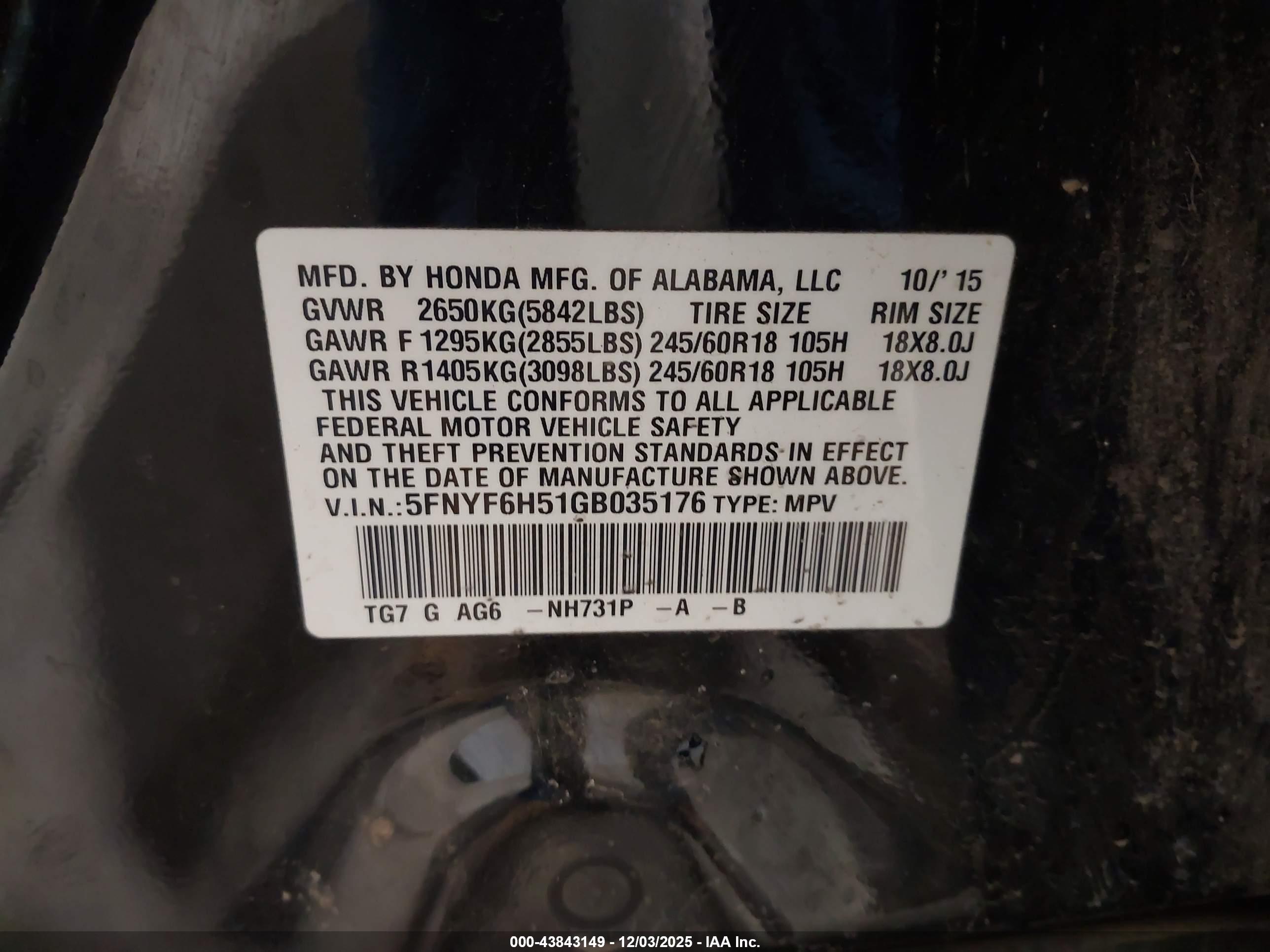 HONDA PILOT image 9