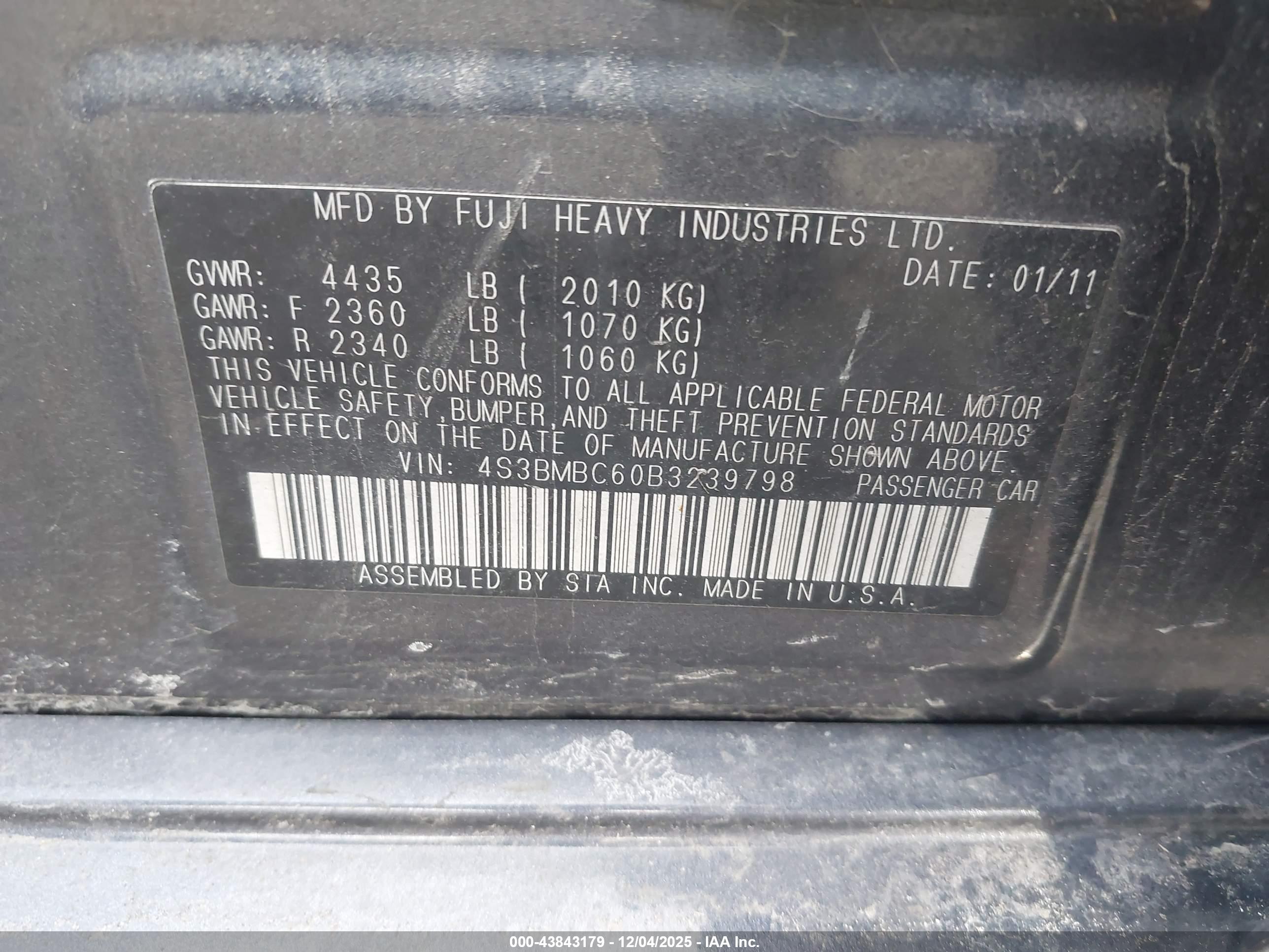SUBARU LEGACY image 9