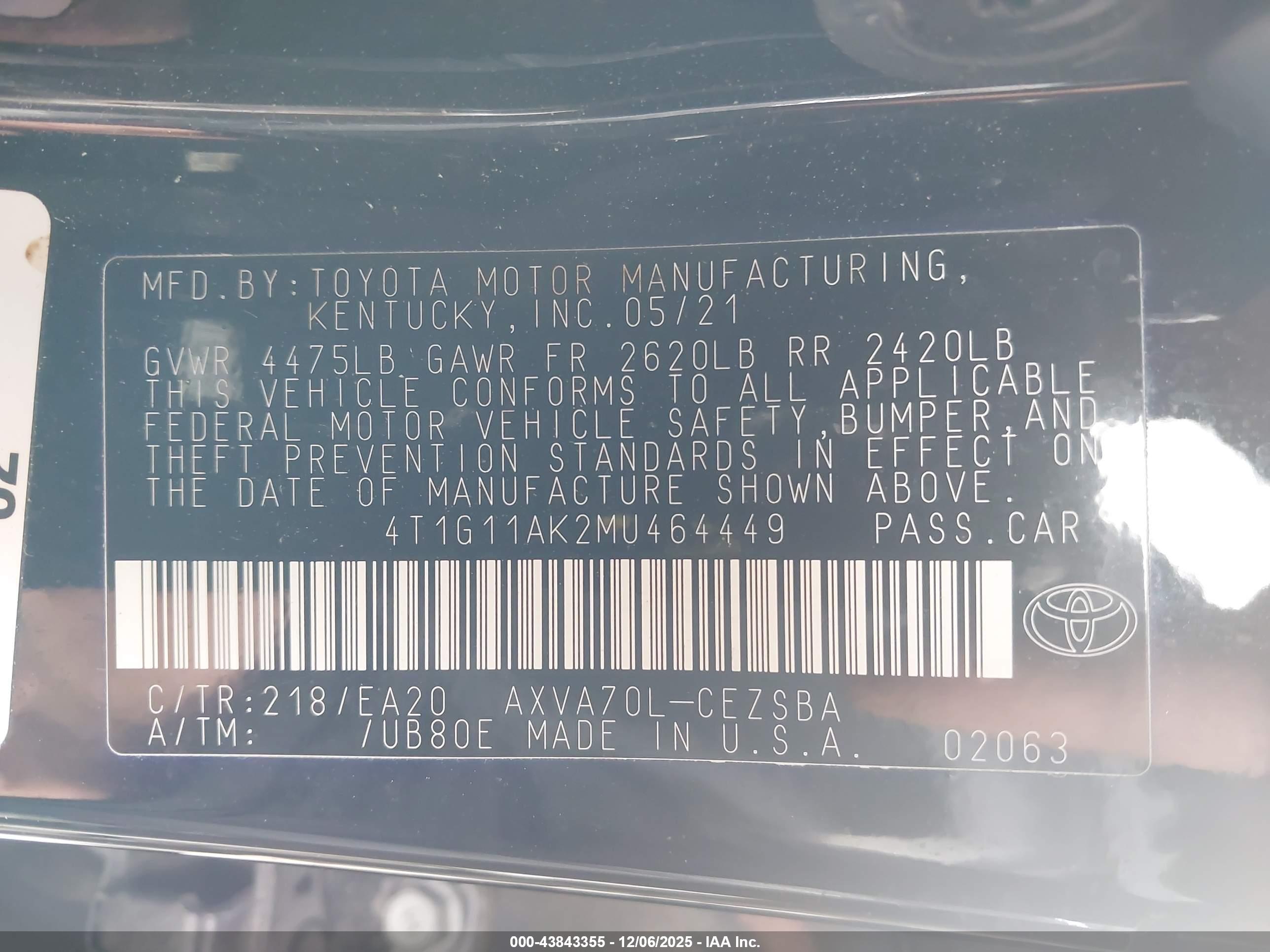 TOYOTA CAMRY image 9