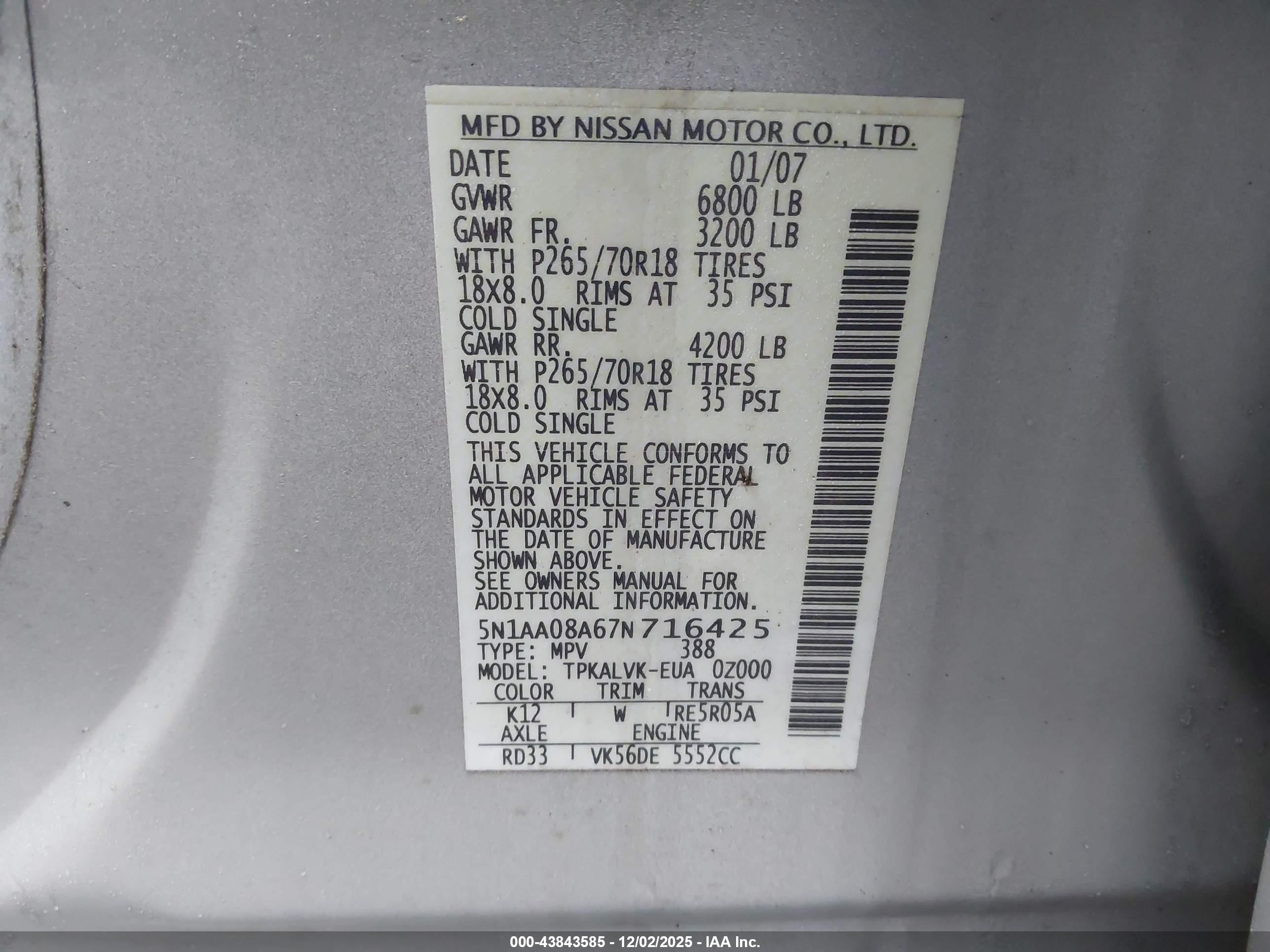 NISSAN ARMADA image 9