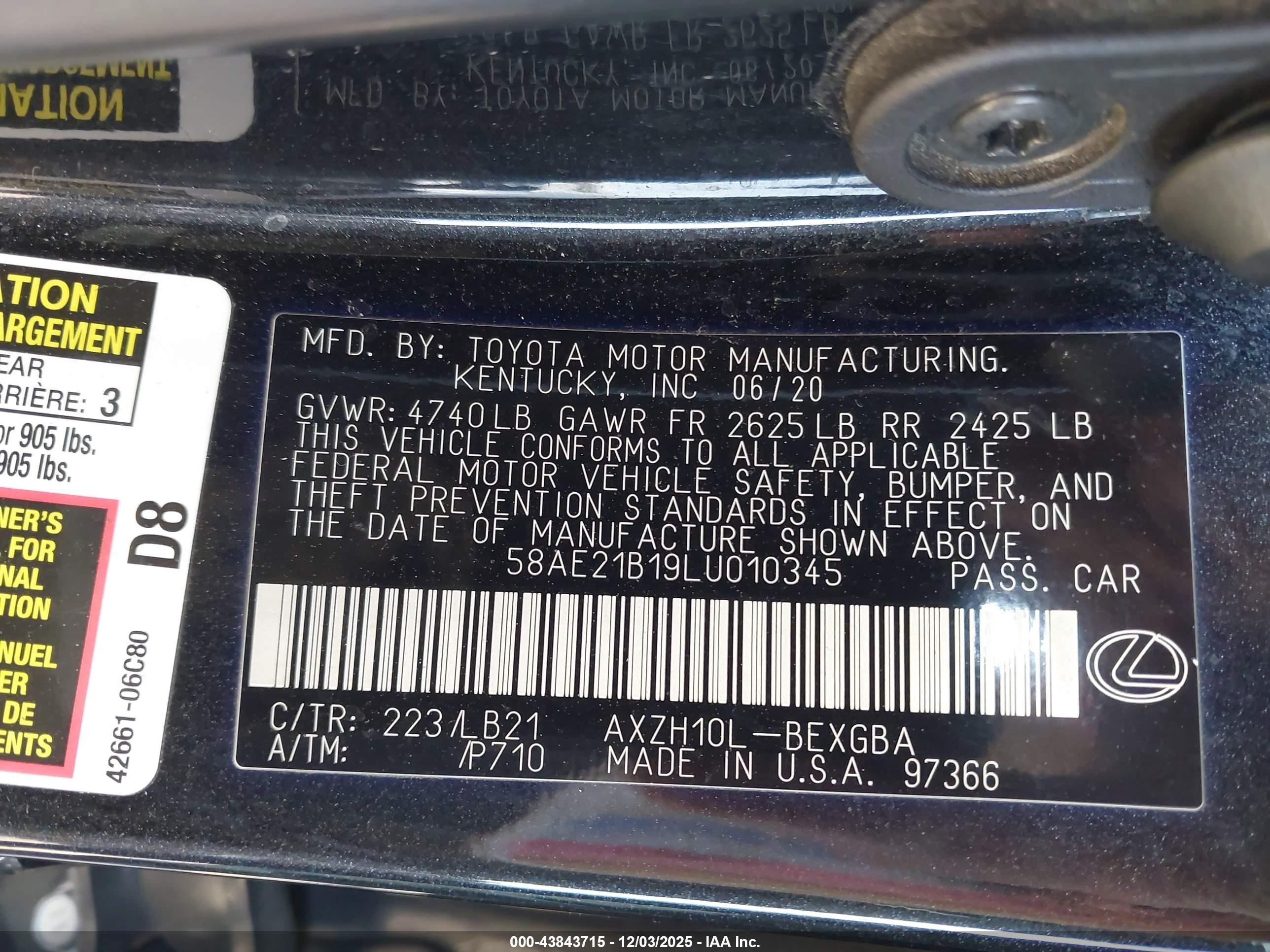 LEXUS ES image 9