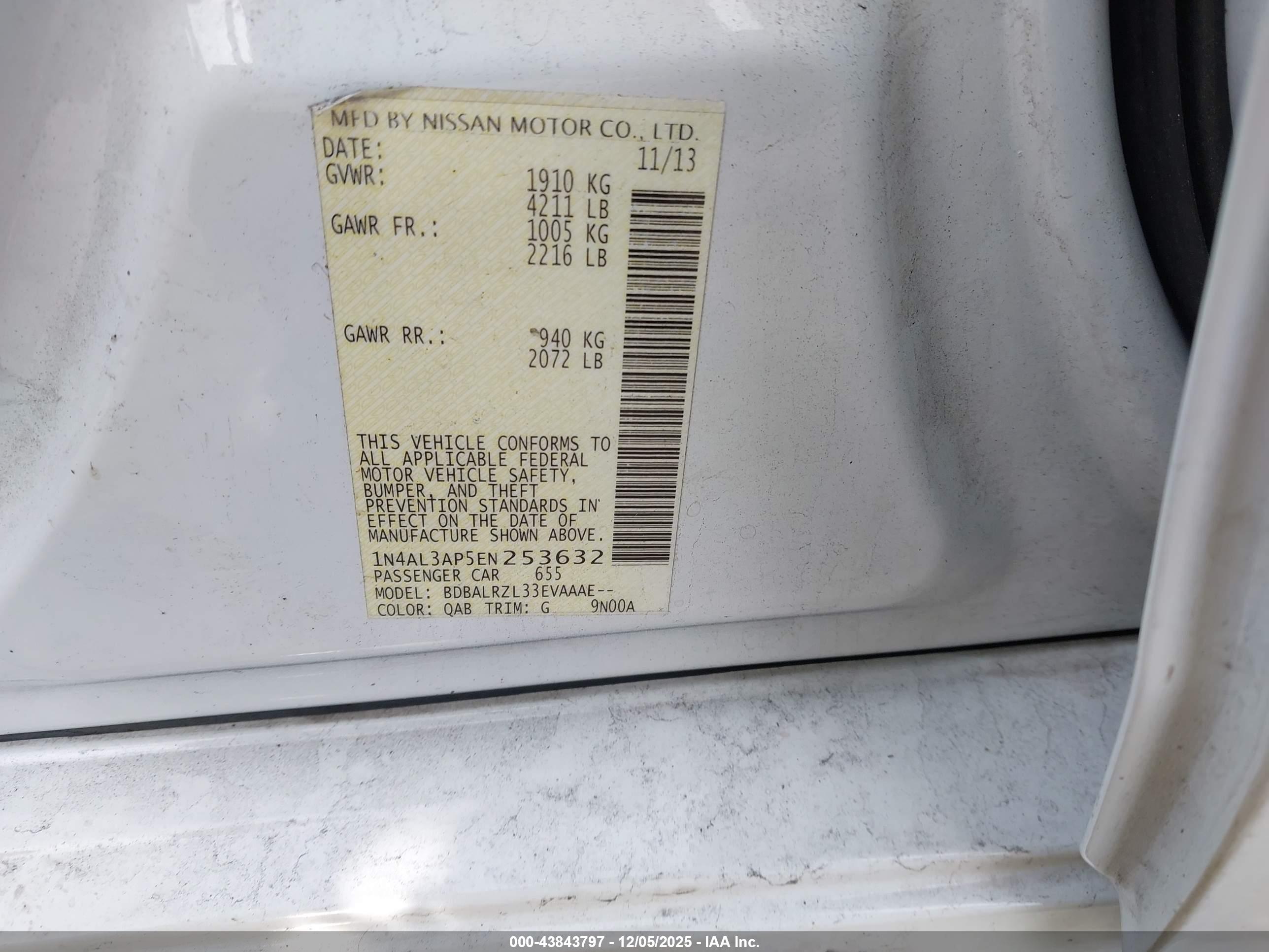 NISSAN ALTIMA image 9