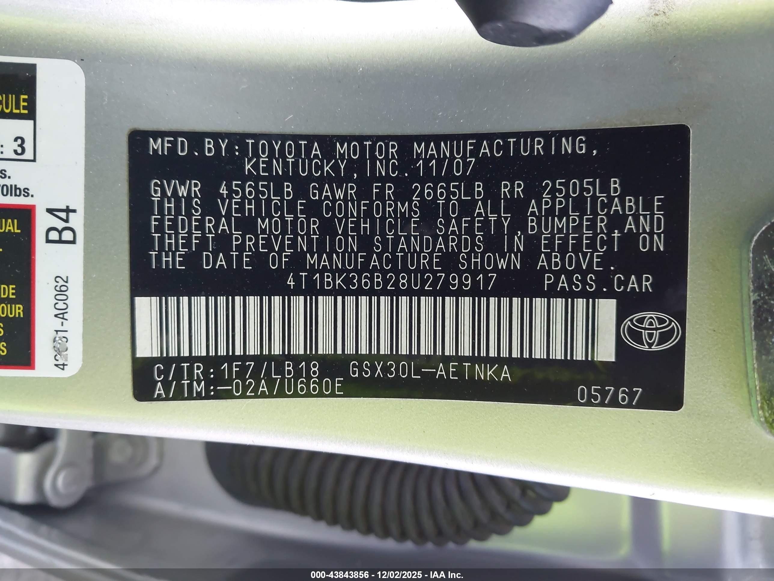 TOYOTA AVALON image 9