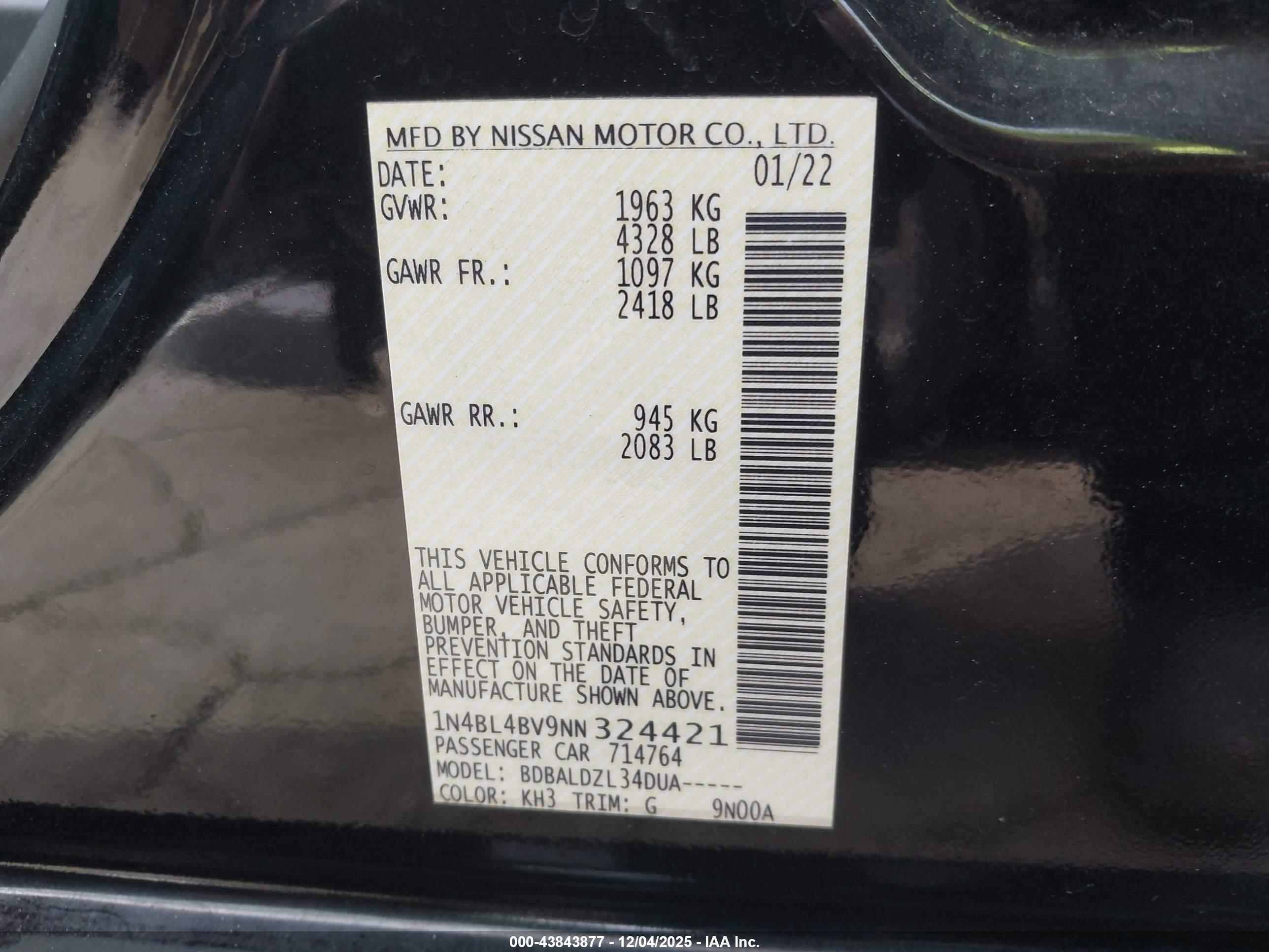 NISSAN ALTIMA image 9