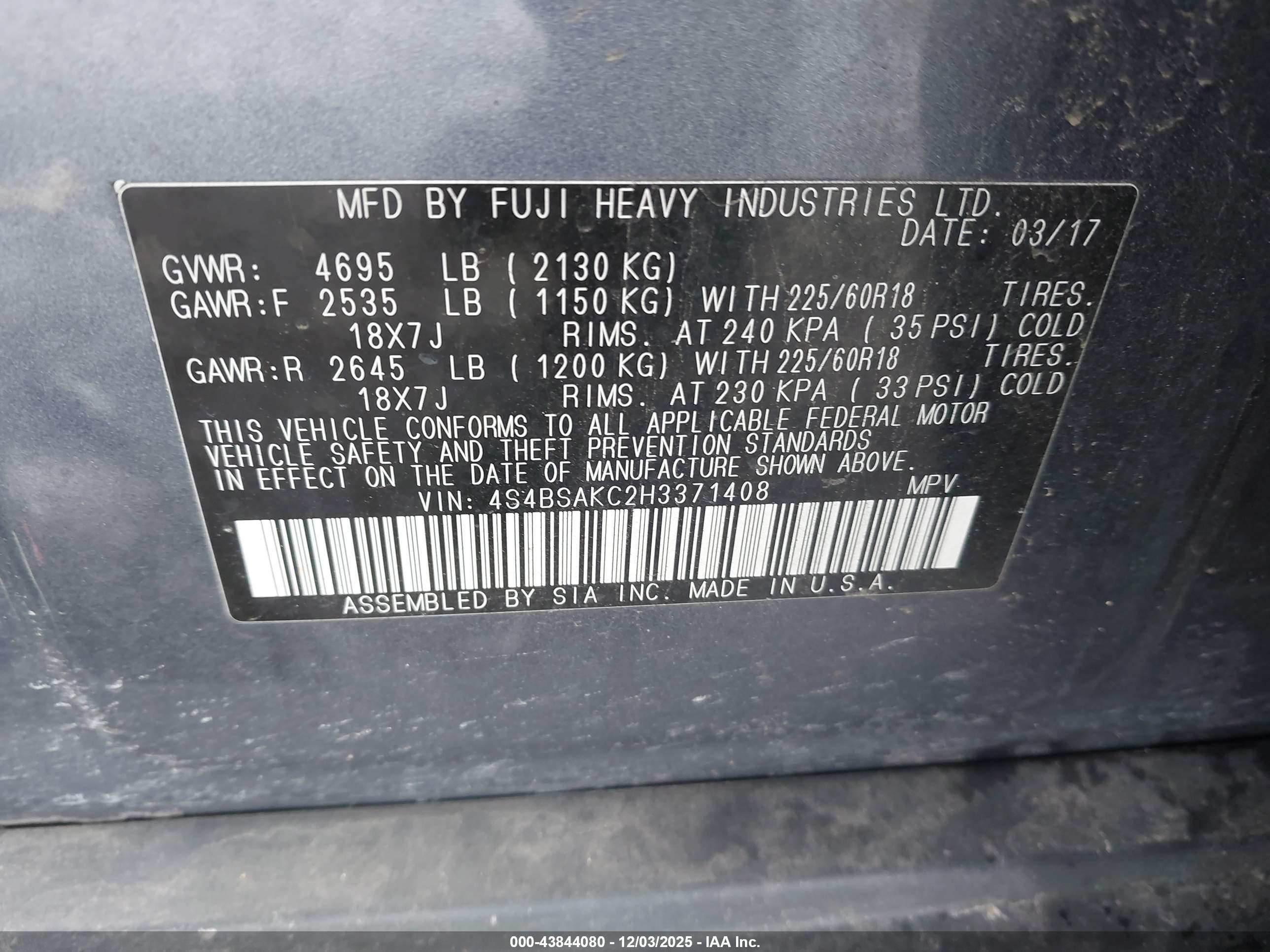 SUBARU OUTBACK image 9