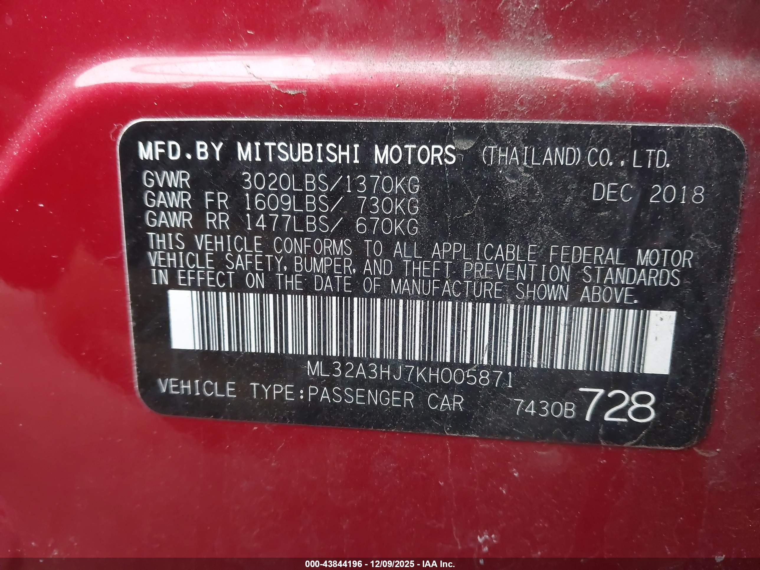 MITSUBISHI MIRAGE image 9