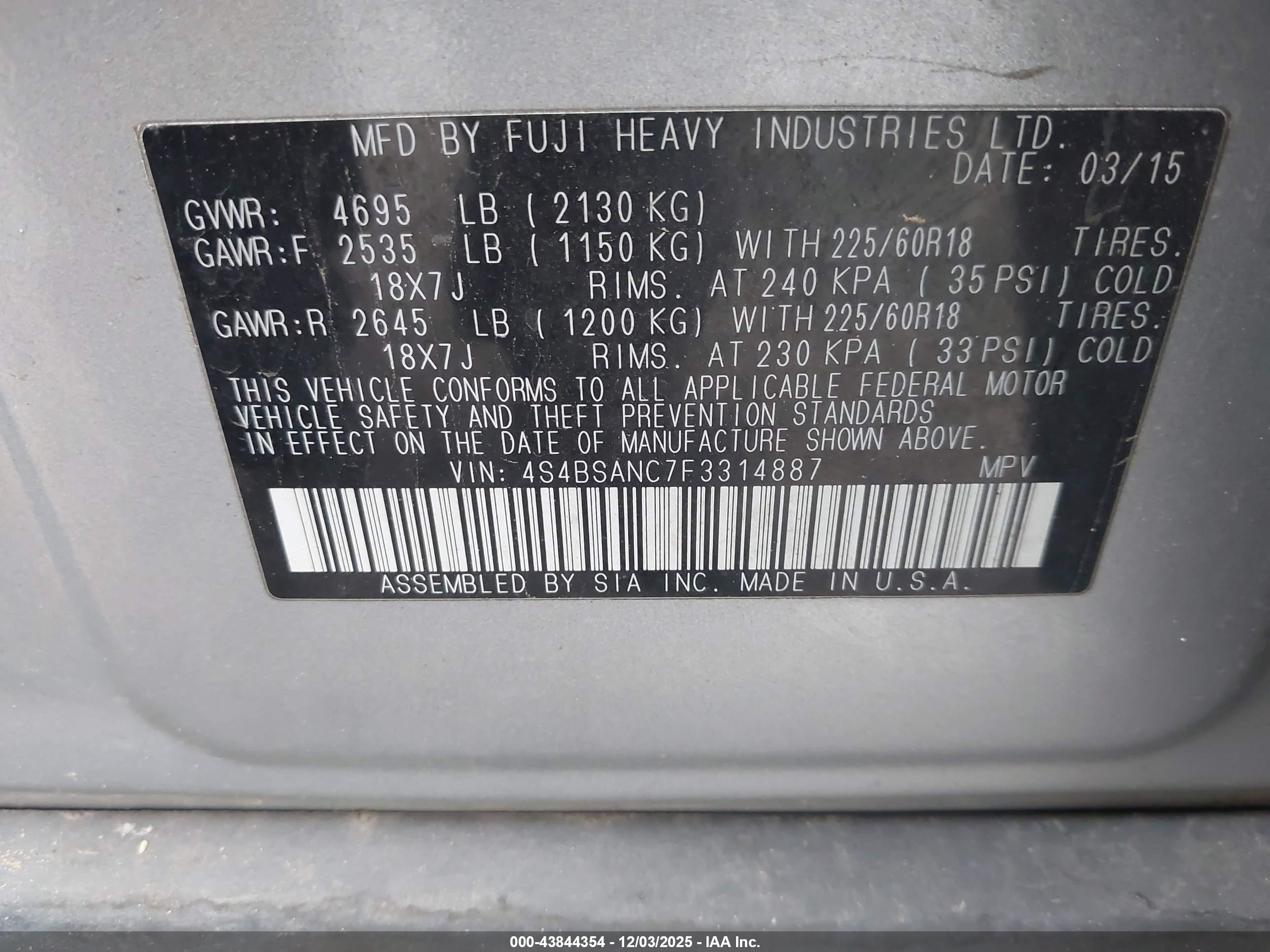 SUBARU OUTBACK image 9