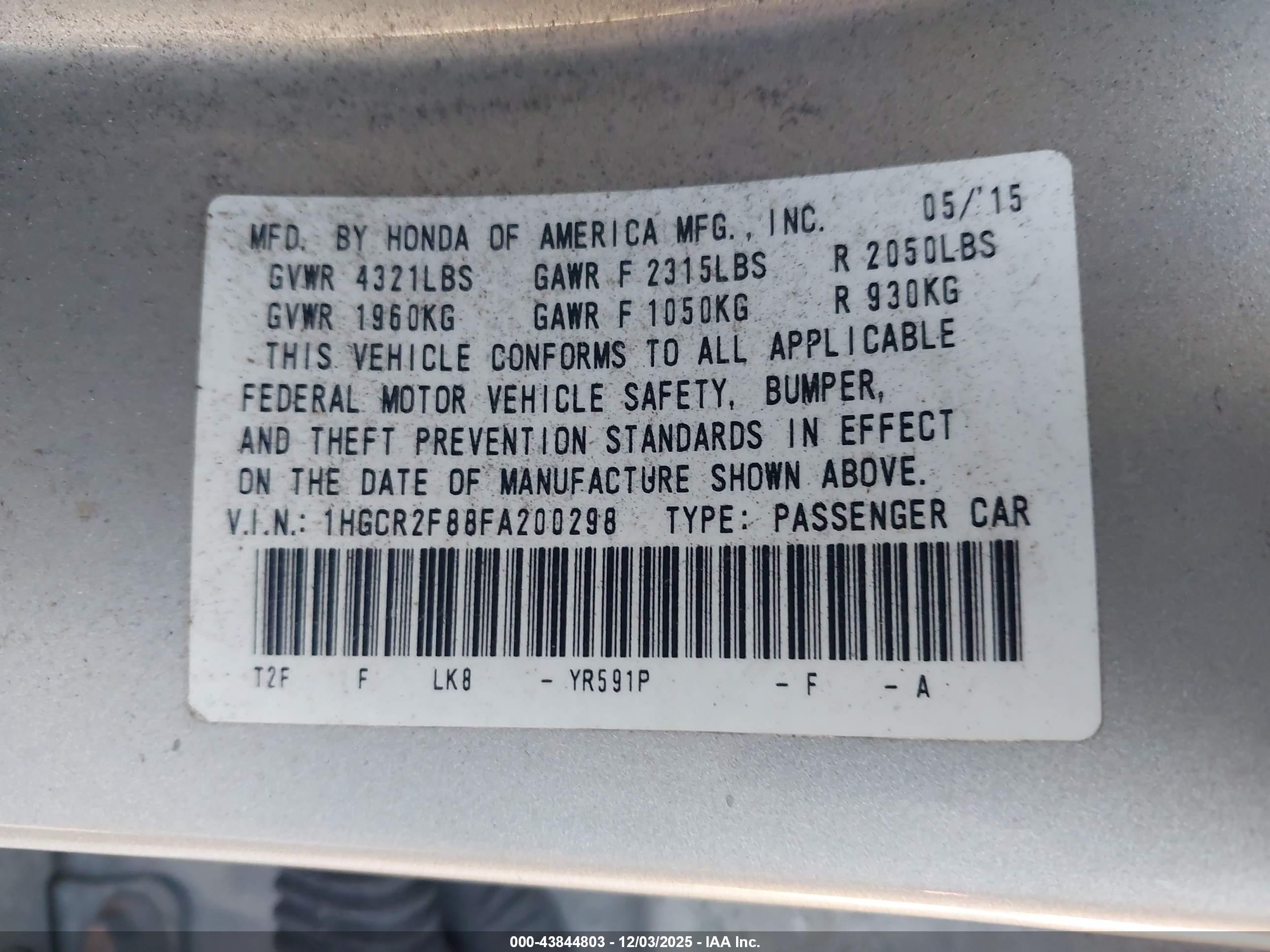 HONDA ACCORD image 9