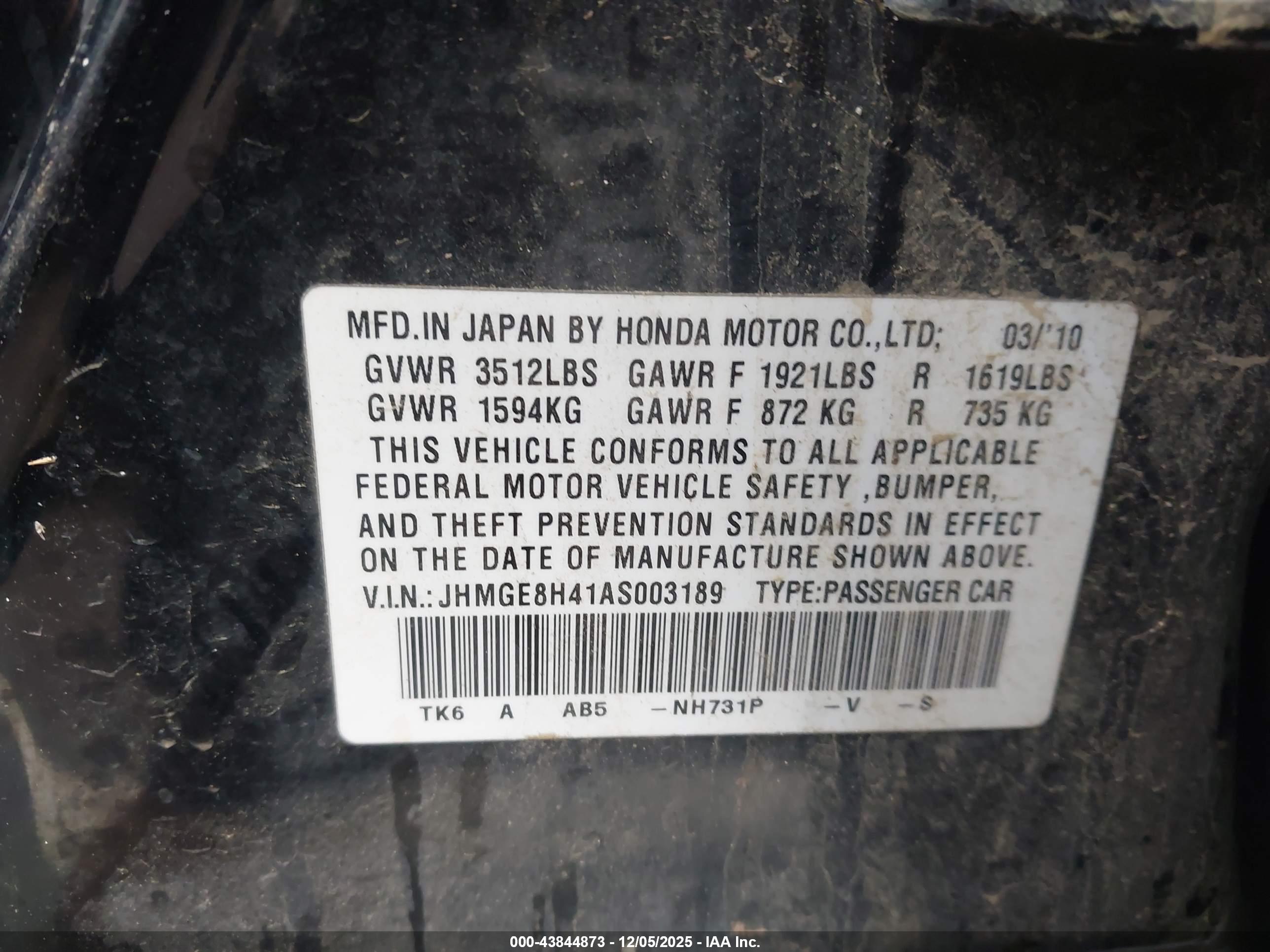 HONDA FIT image 9