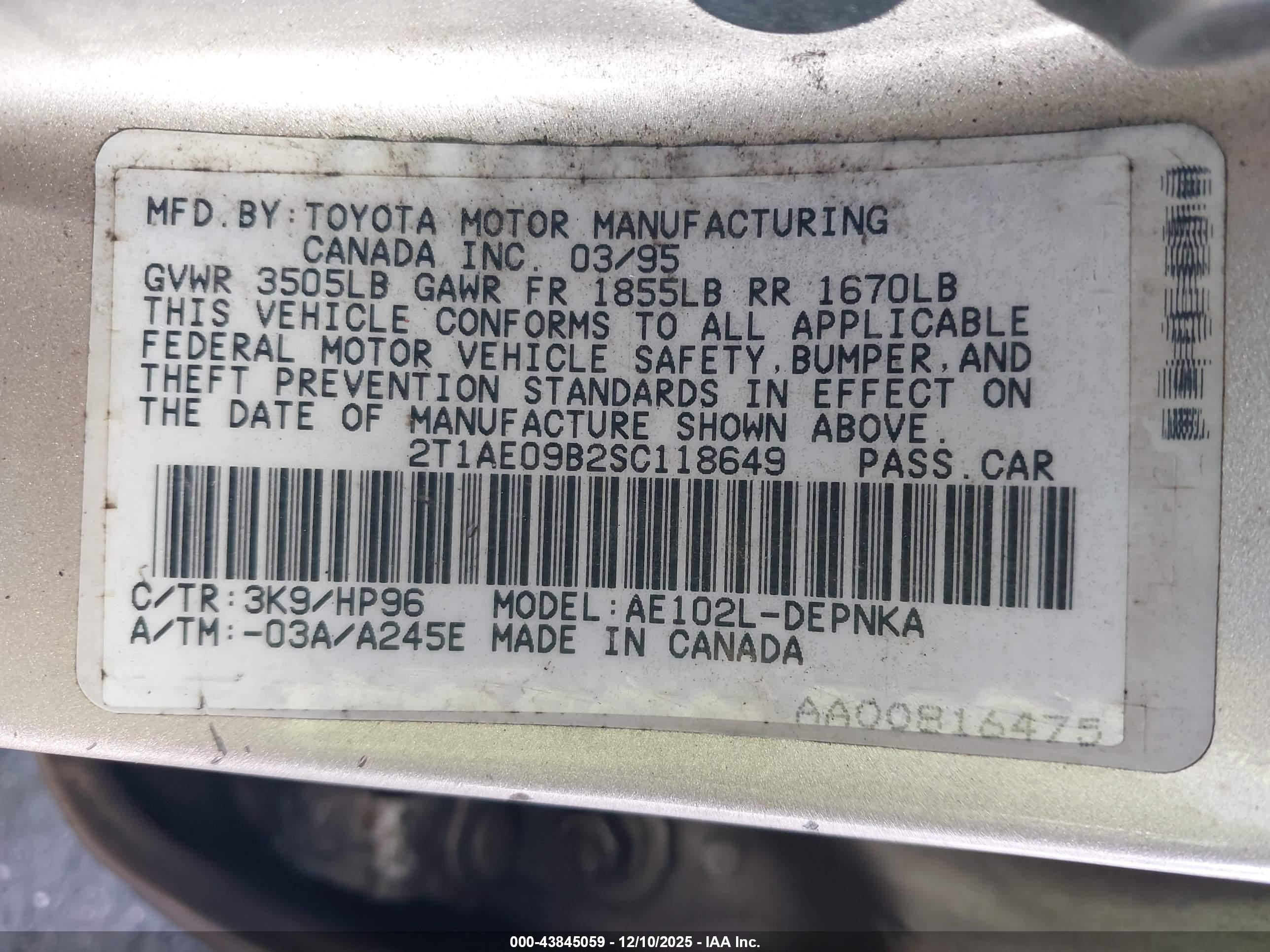 TOYOTA COROLLA image 9