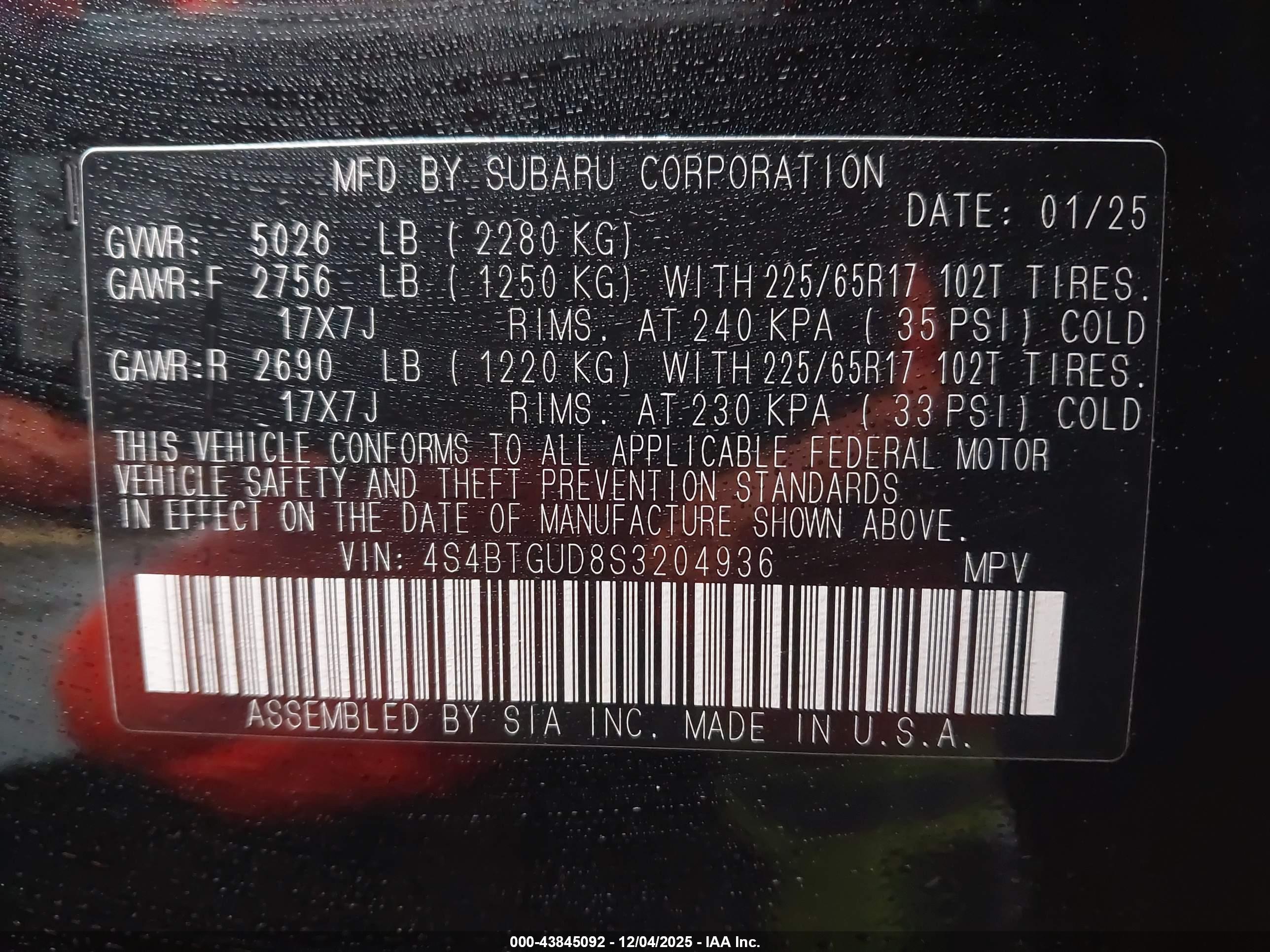 SUBARU OUTBACK image 9