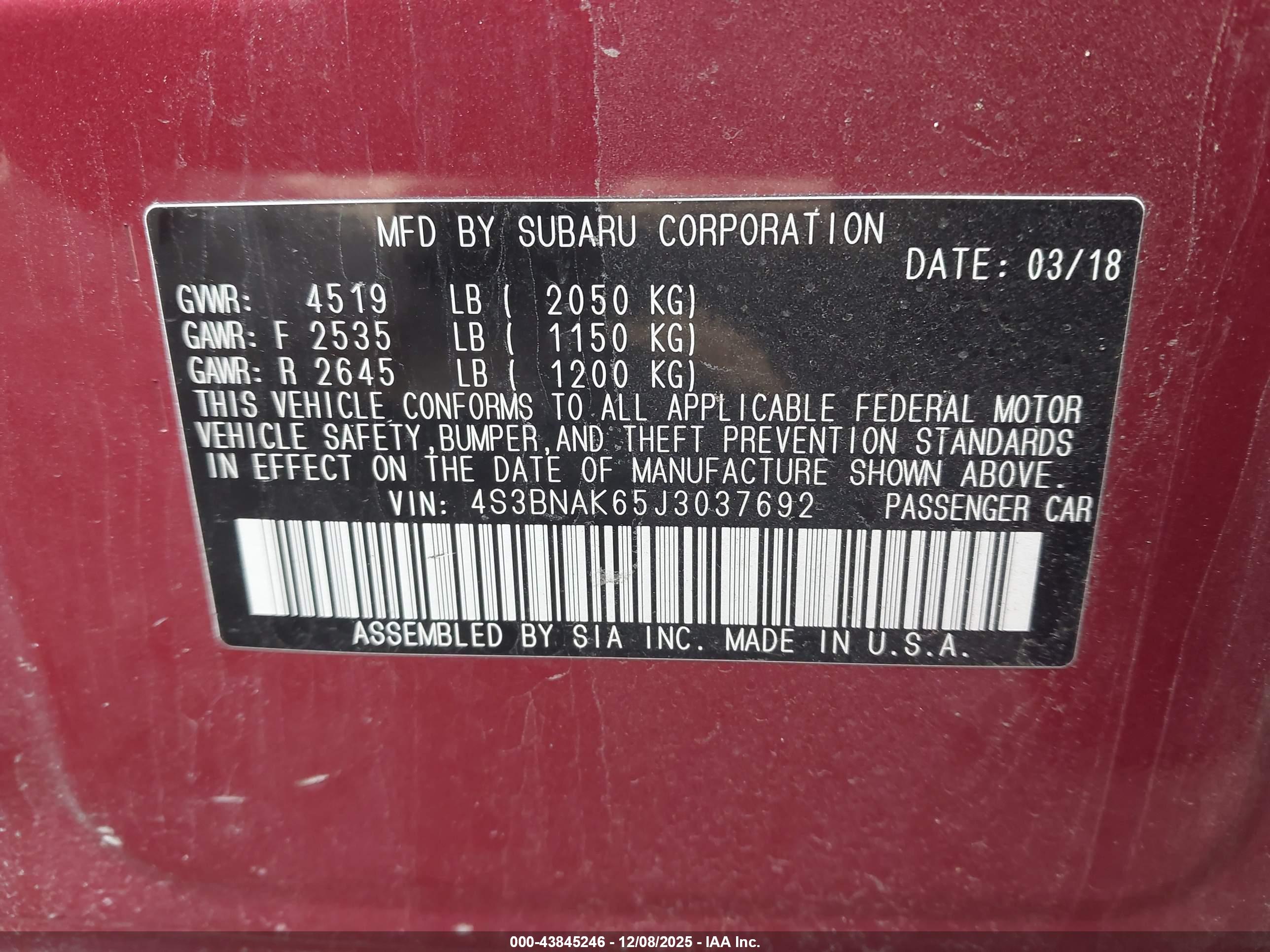 SUBARU LEGACY image 9