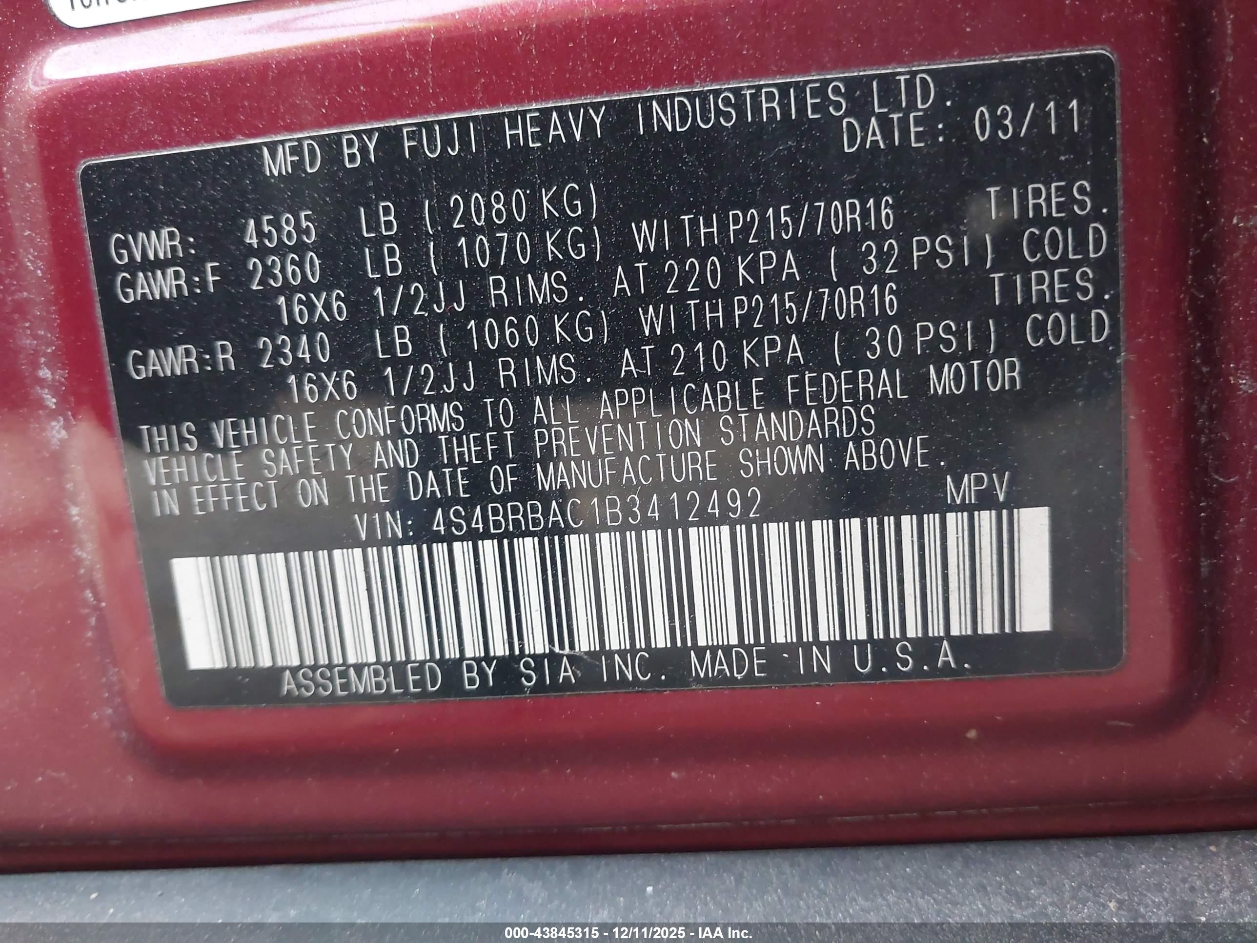 SUBARU OUTBACK image 9