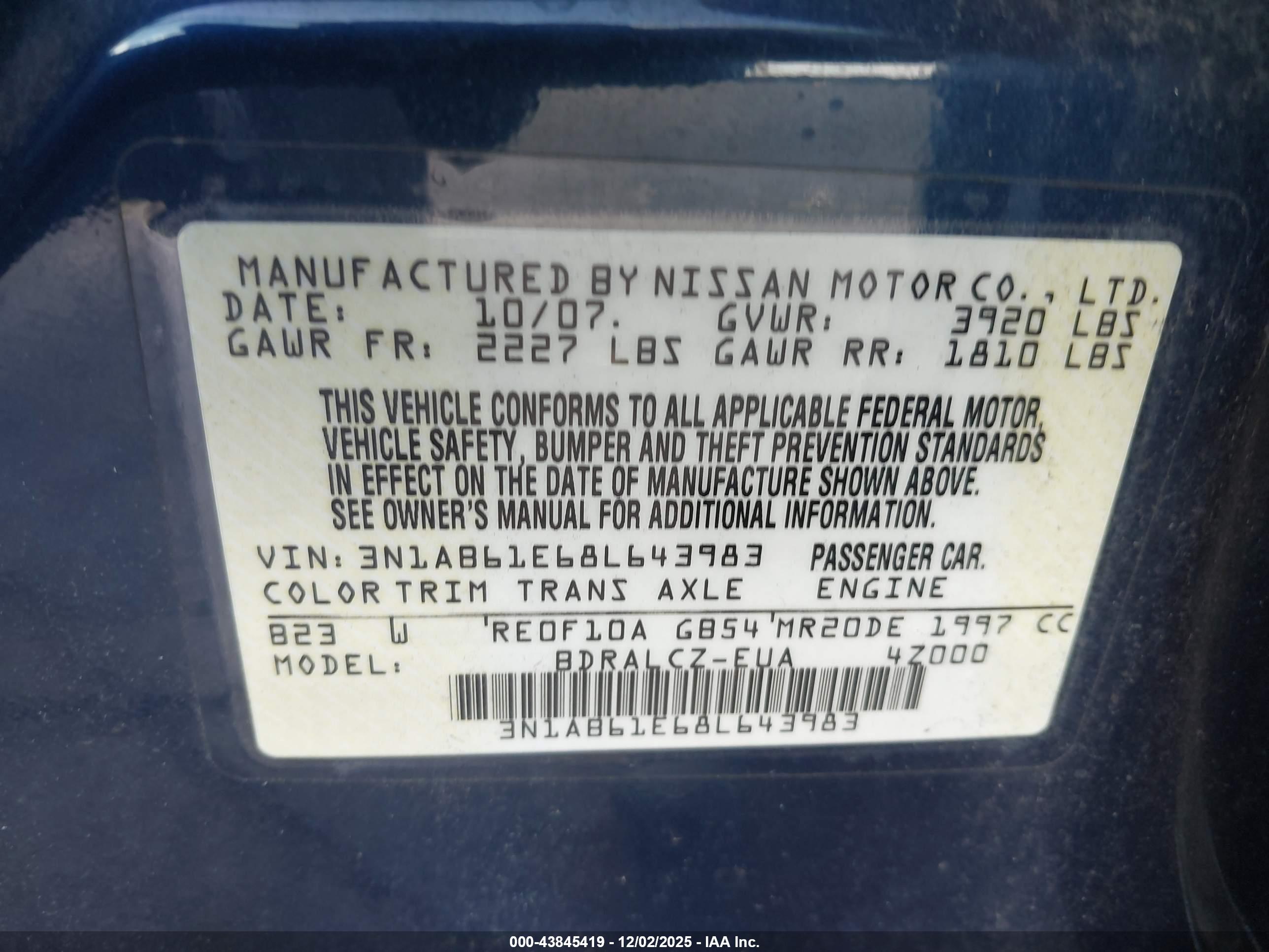 NISSAN SENTRA image 9