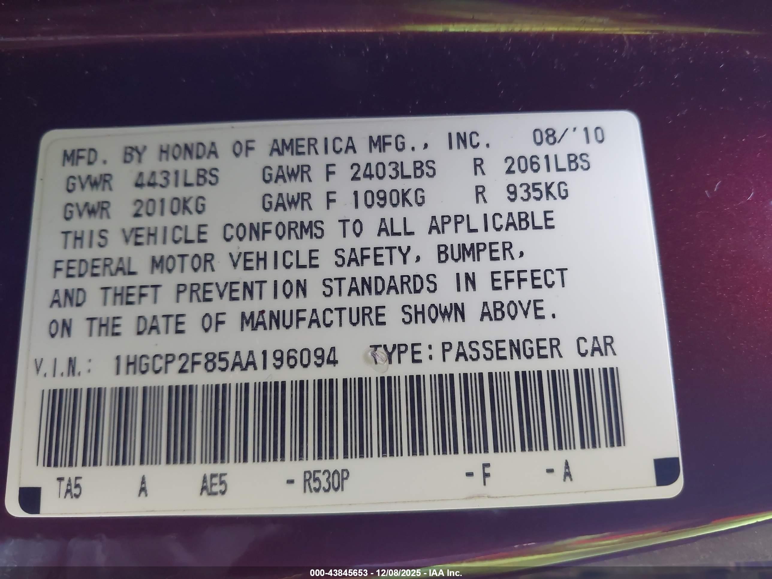 HONDA ACCORD image 9