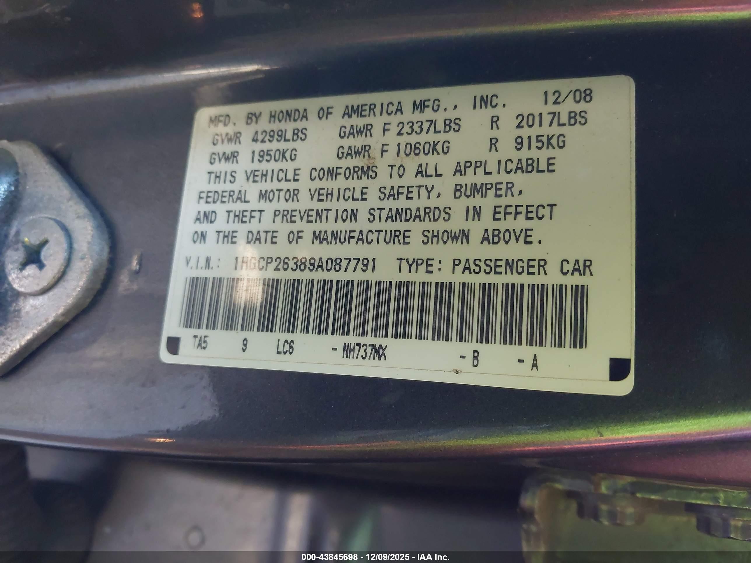 HONDA ACCORD image 9