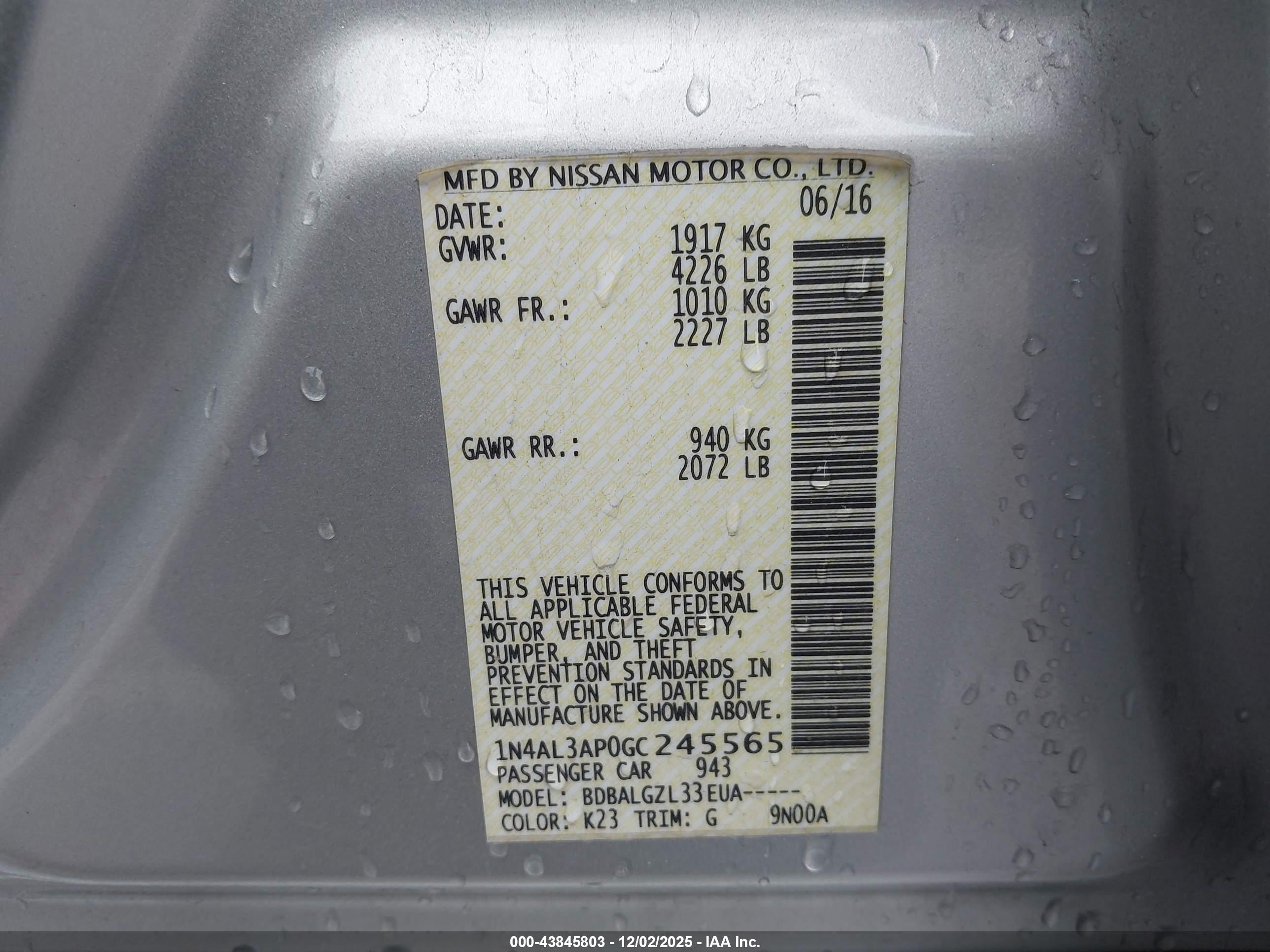NISSAN ALTIMA image 9