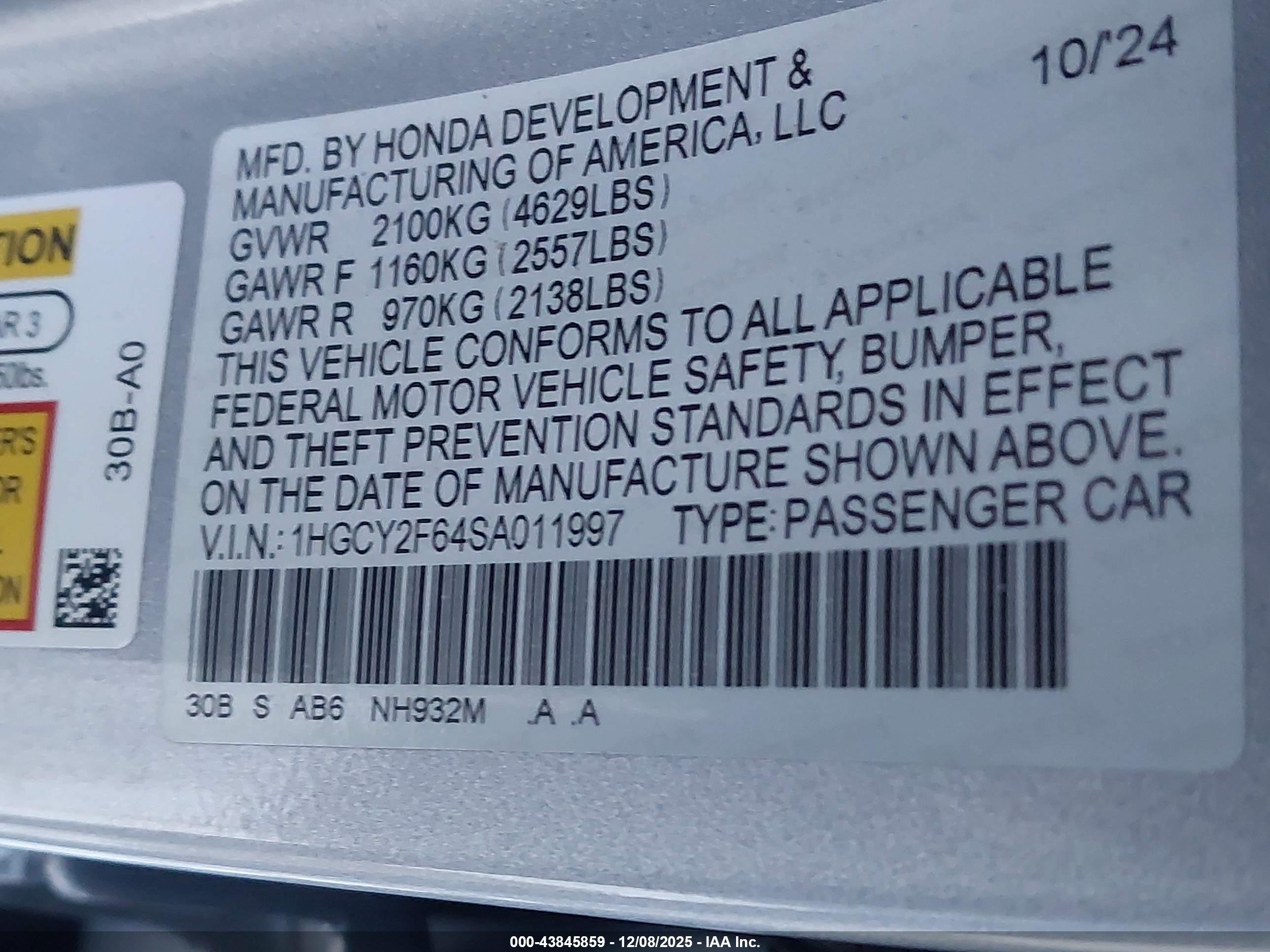 HONDA ACCORD image 9
