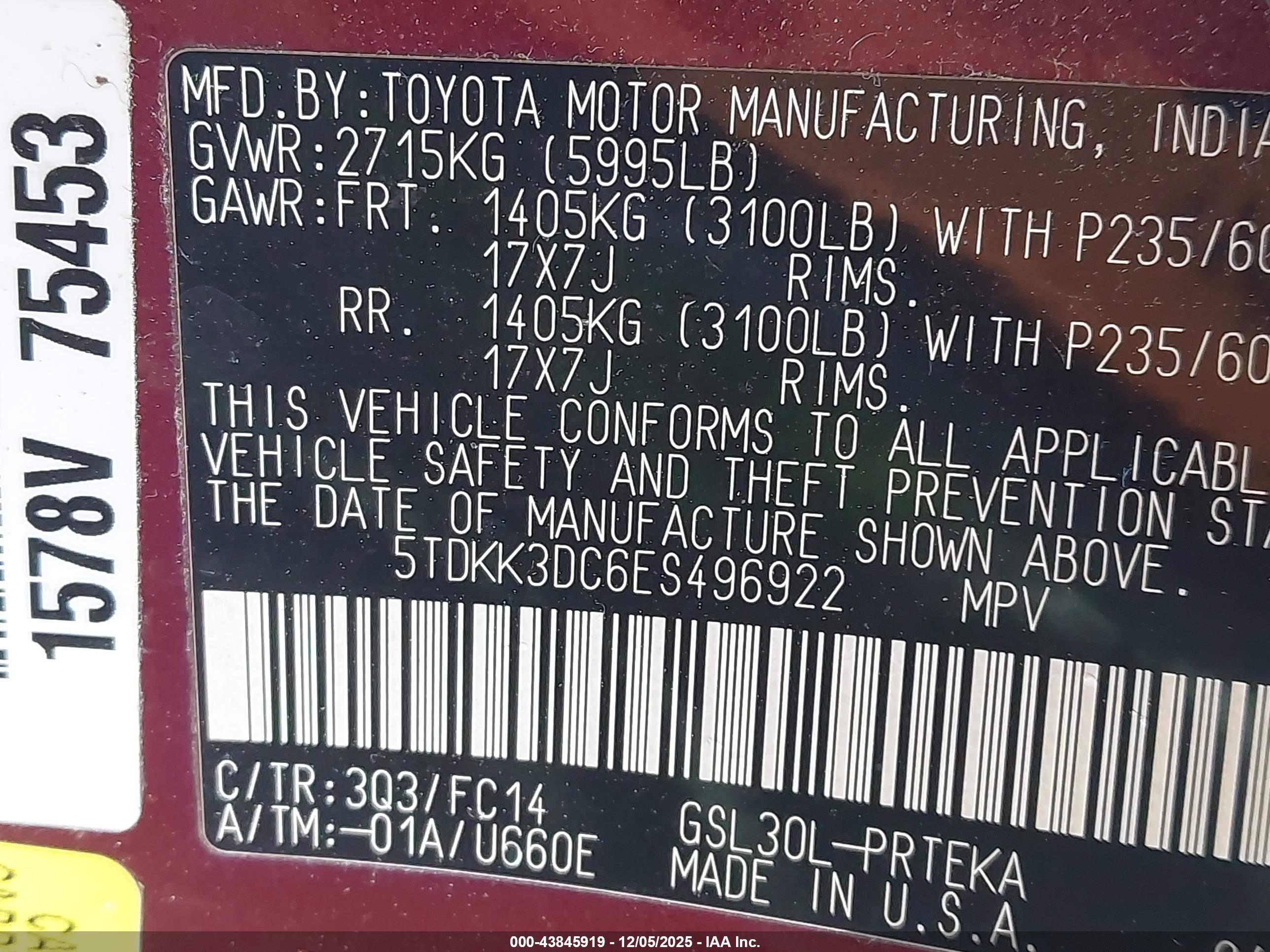 TOYOTA SIENNA image 9