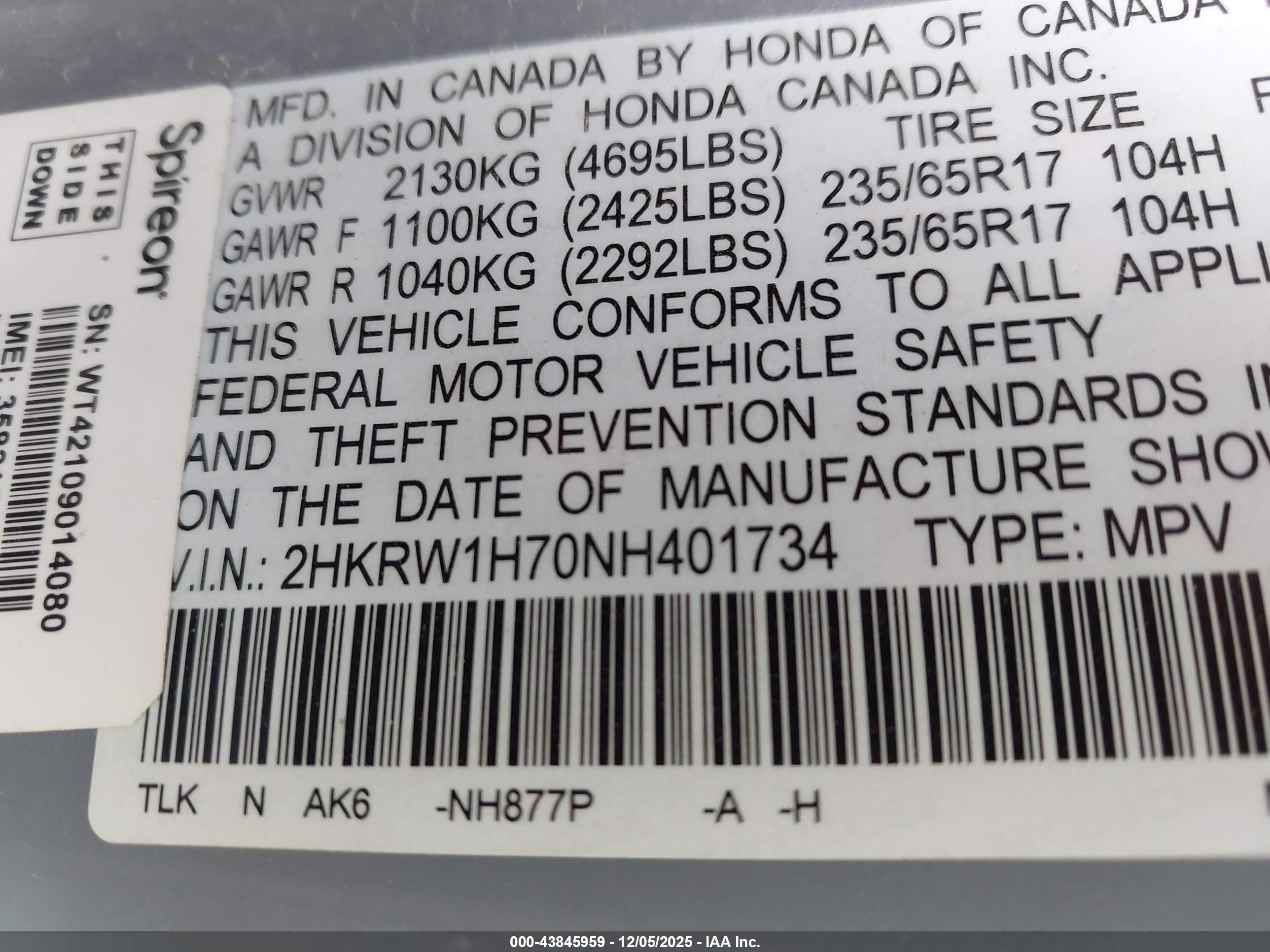 HONDA CR-V image 9