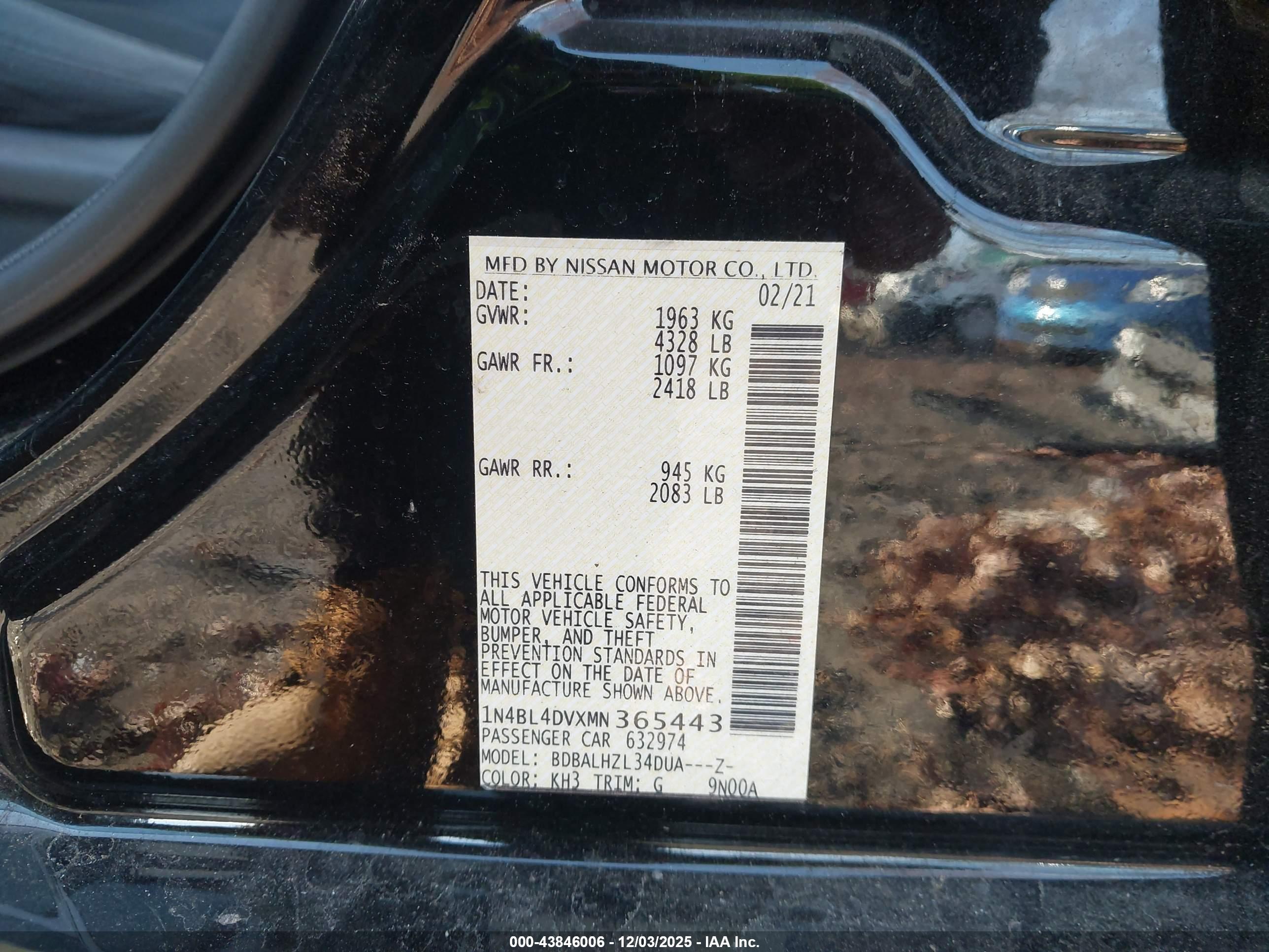 NISSAN ALTIMA image 9