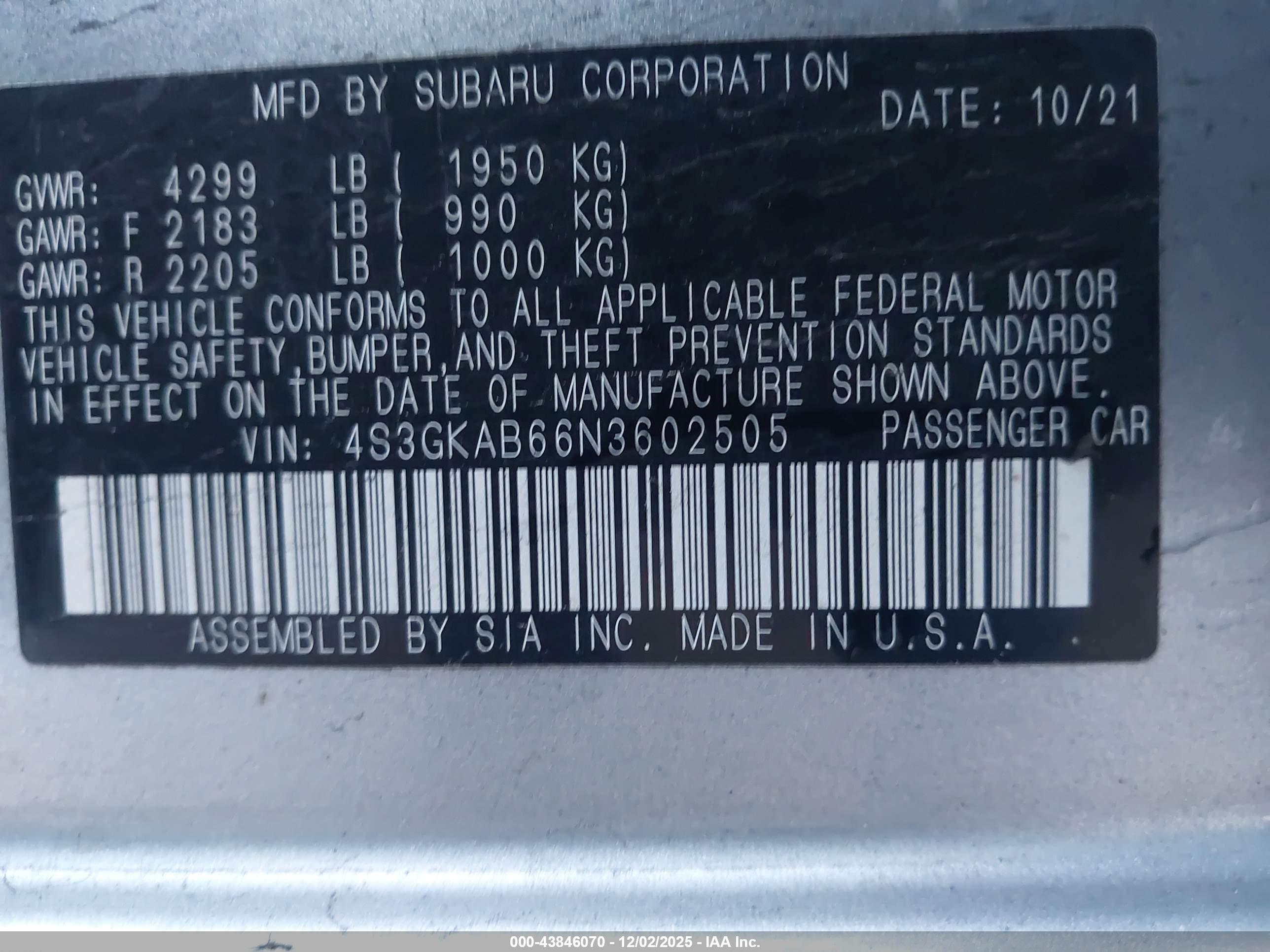 SUBARU IMPREZA image 9