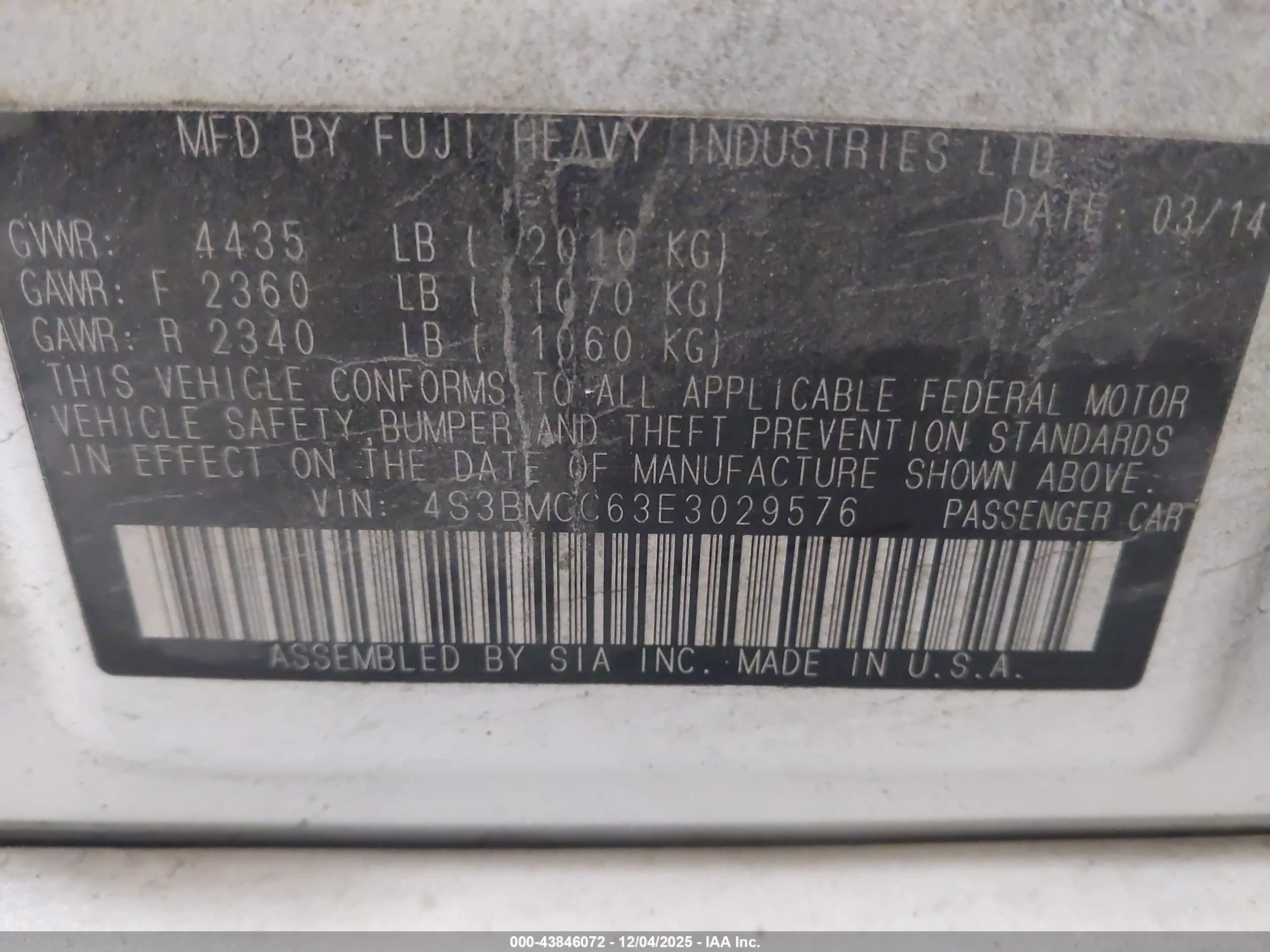 SUBARU LEGACY image 9