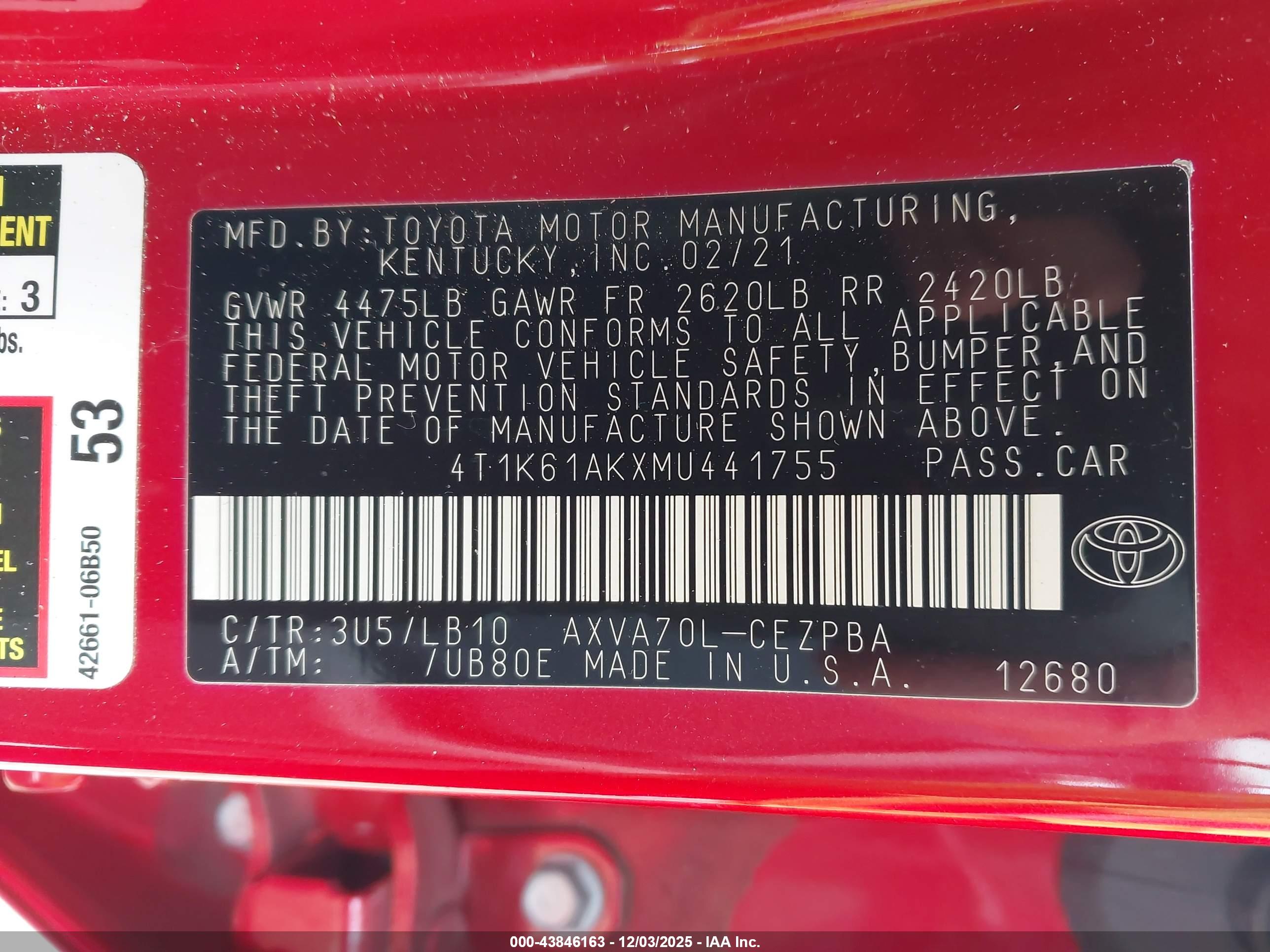 TOYOTA CAMRY image 9