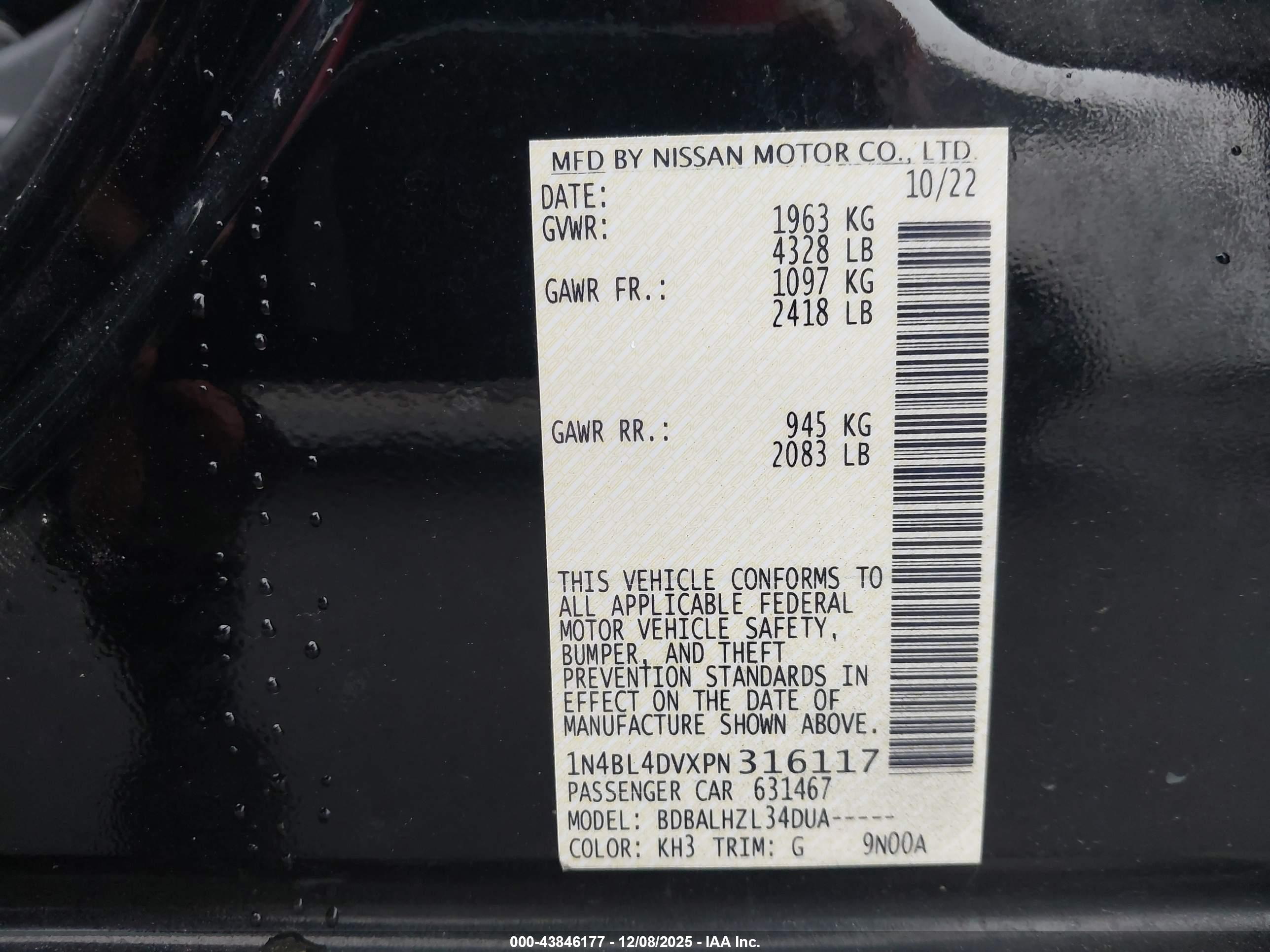 NISSAN ALTIMA image 9